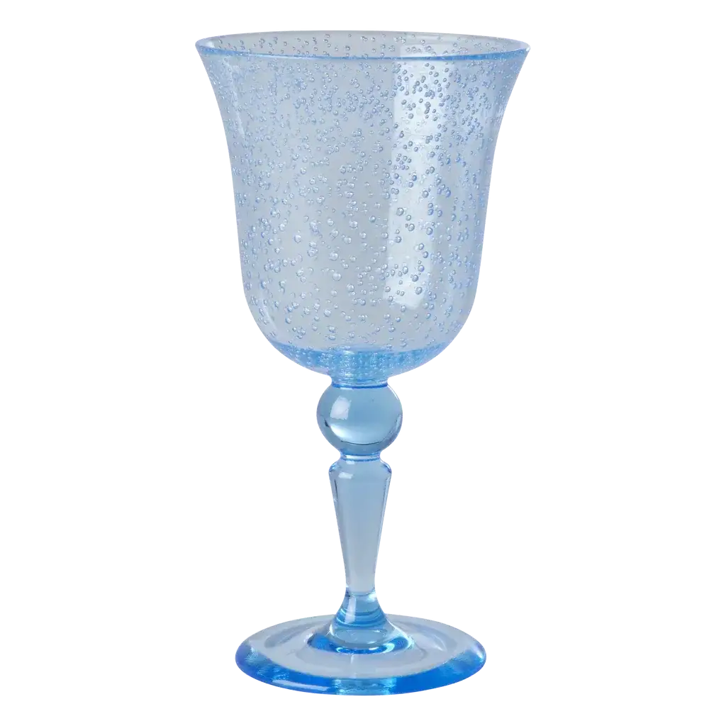 Acrylic Wine Glass - Mint - Bubble Design