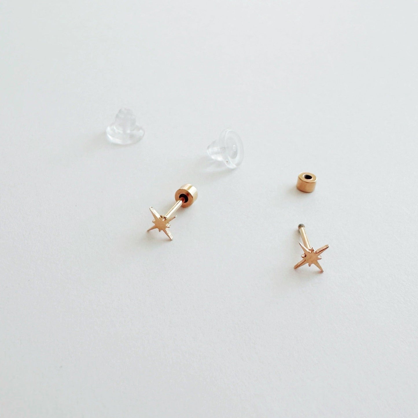 Flat Back- Teeniest Tiniest Wish Upon A Star Earring Studs