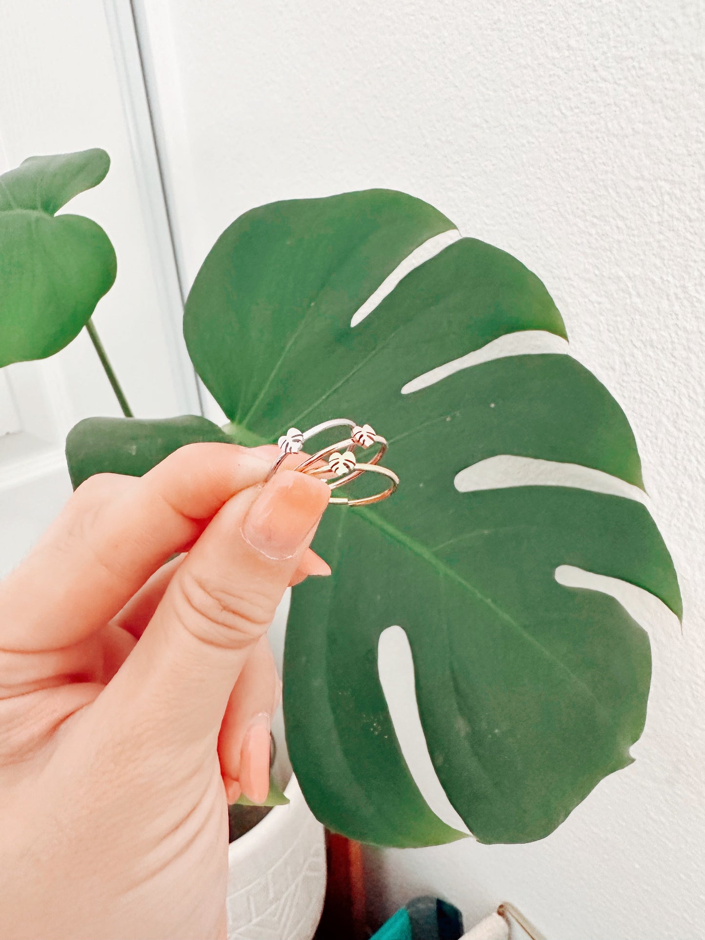 Monstera Deliciosa Dainty Minimal Plant Ring