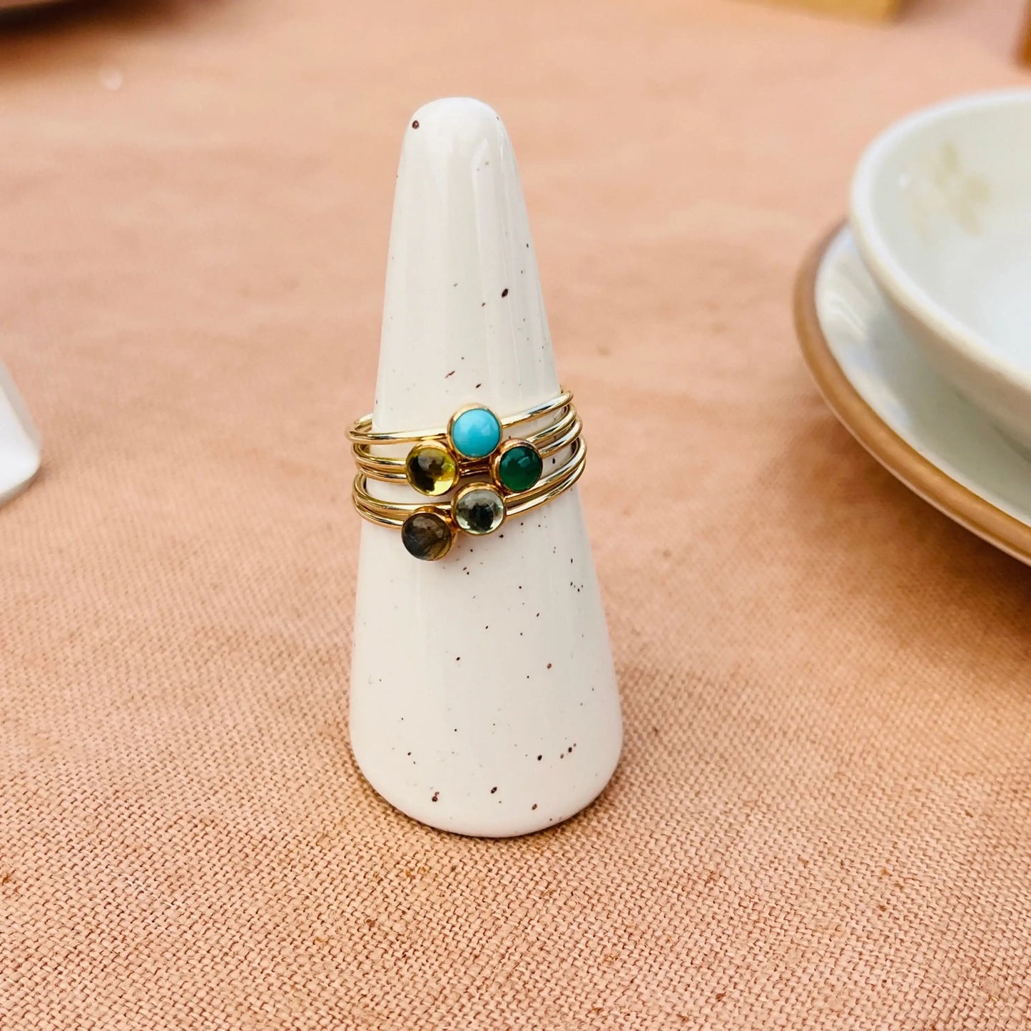 BLUE APATITE RING
