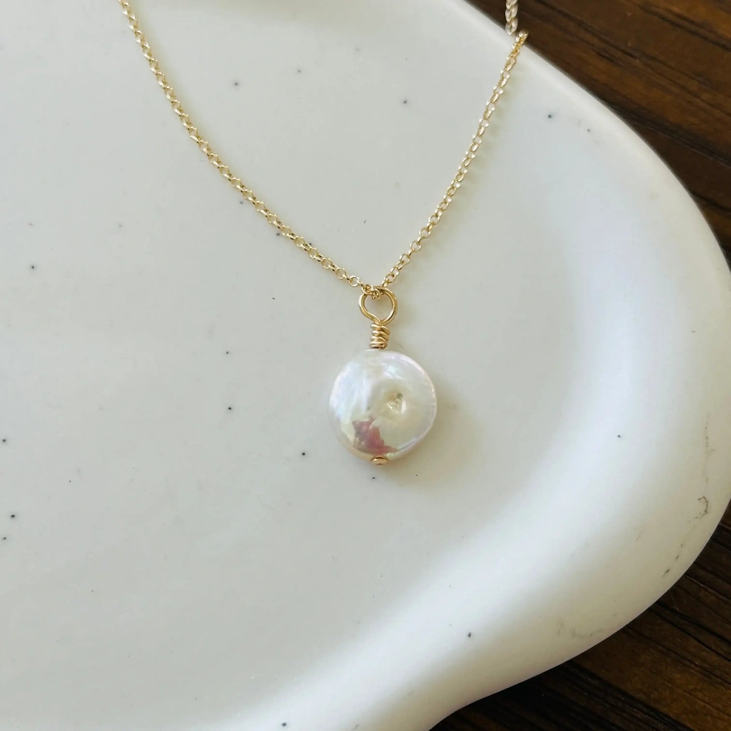 TYLA COIN PEARL NECKLACE