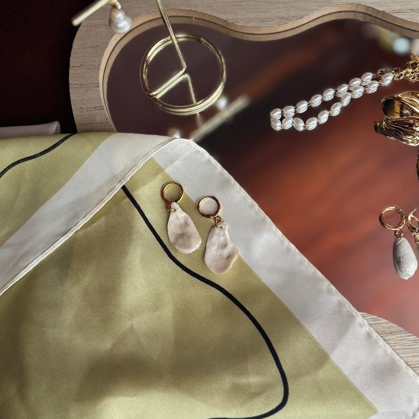 Bailey Shell Hoop Earrings