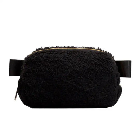 The Lennon Sherpa Belt Bag, Sling Bag, Waist Bag | Black