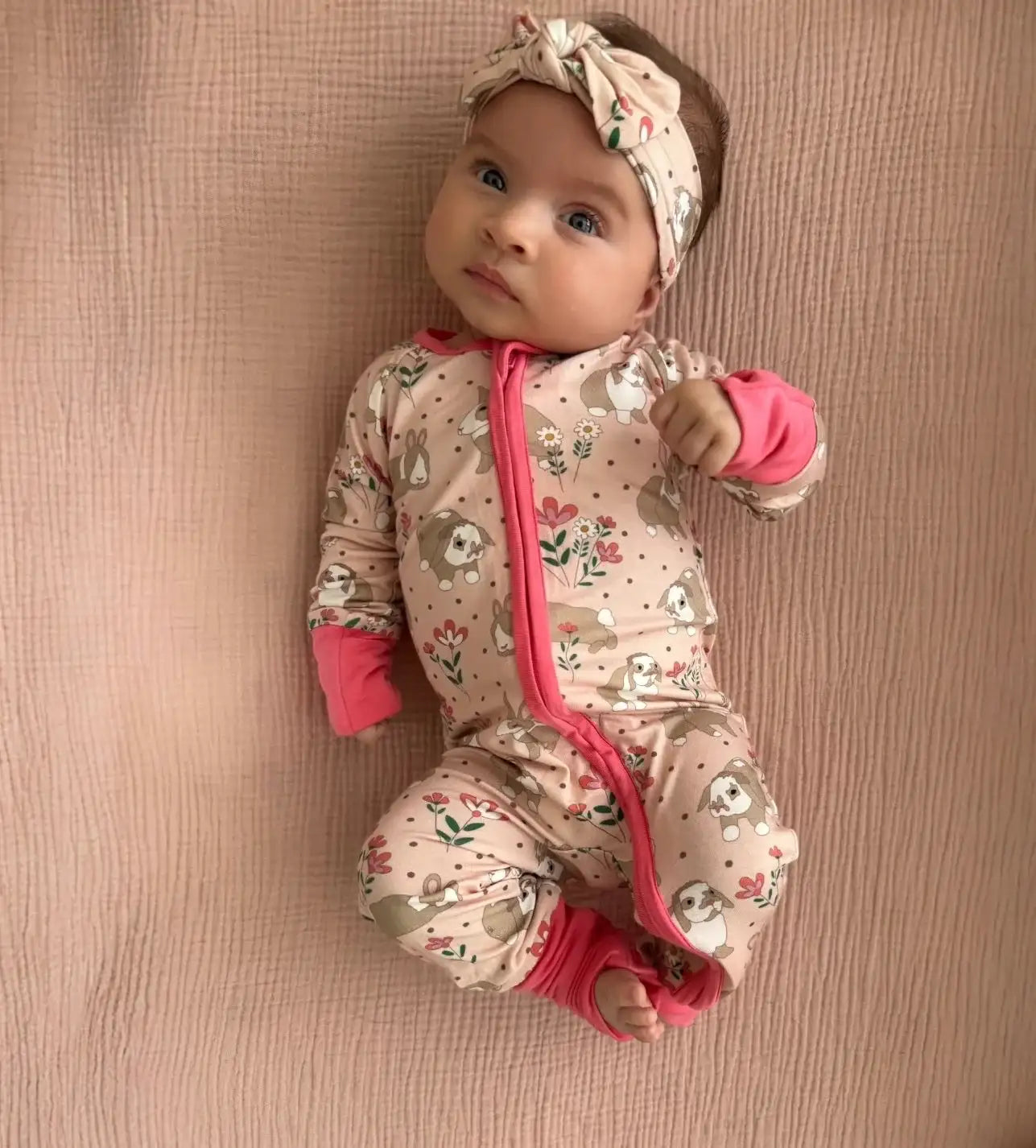 Meadow Bunny (Convertible Zip Footies)