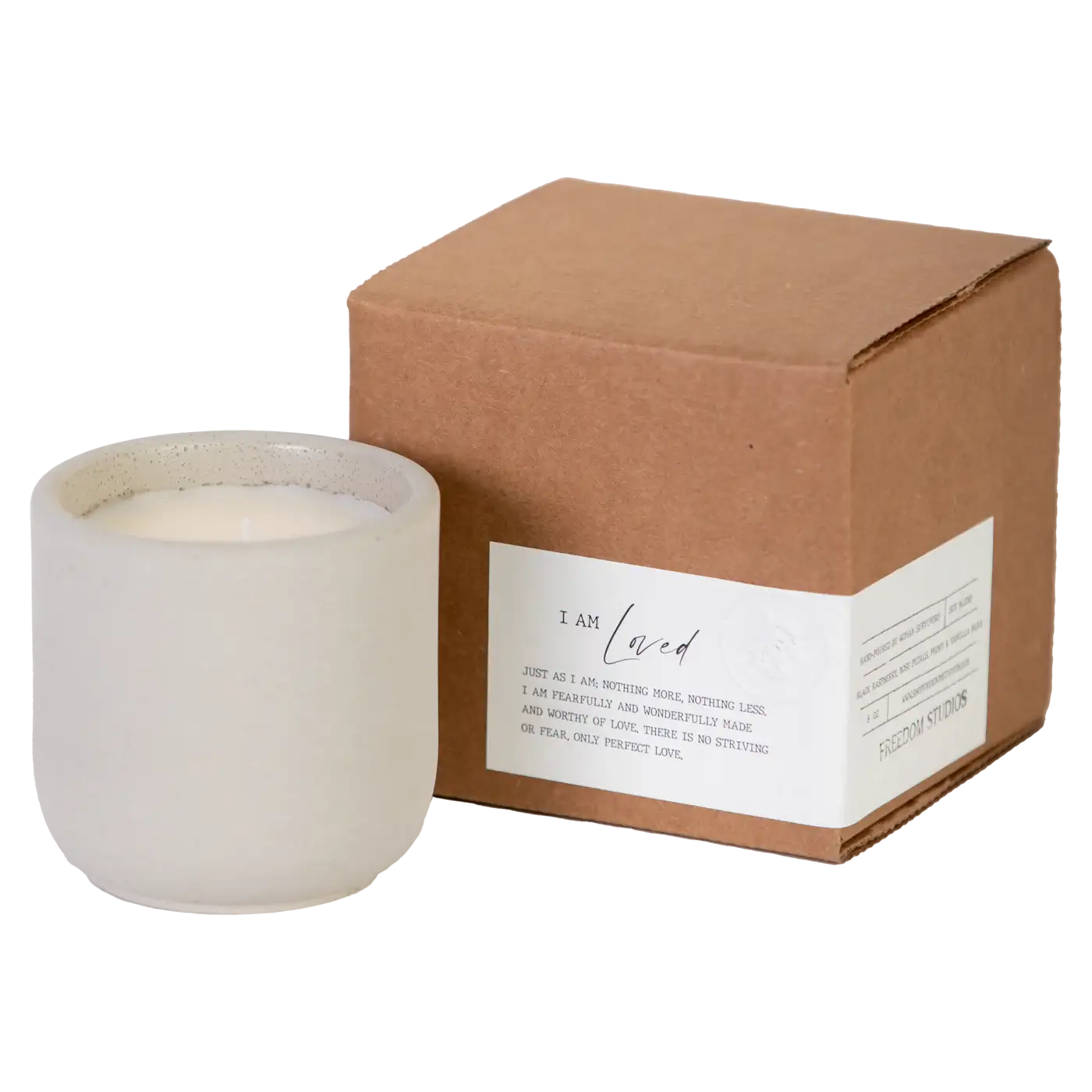 I AM Loved 8 oz Concrete Candle