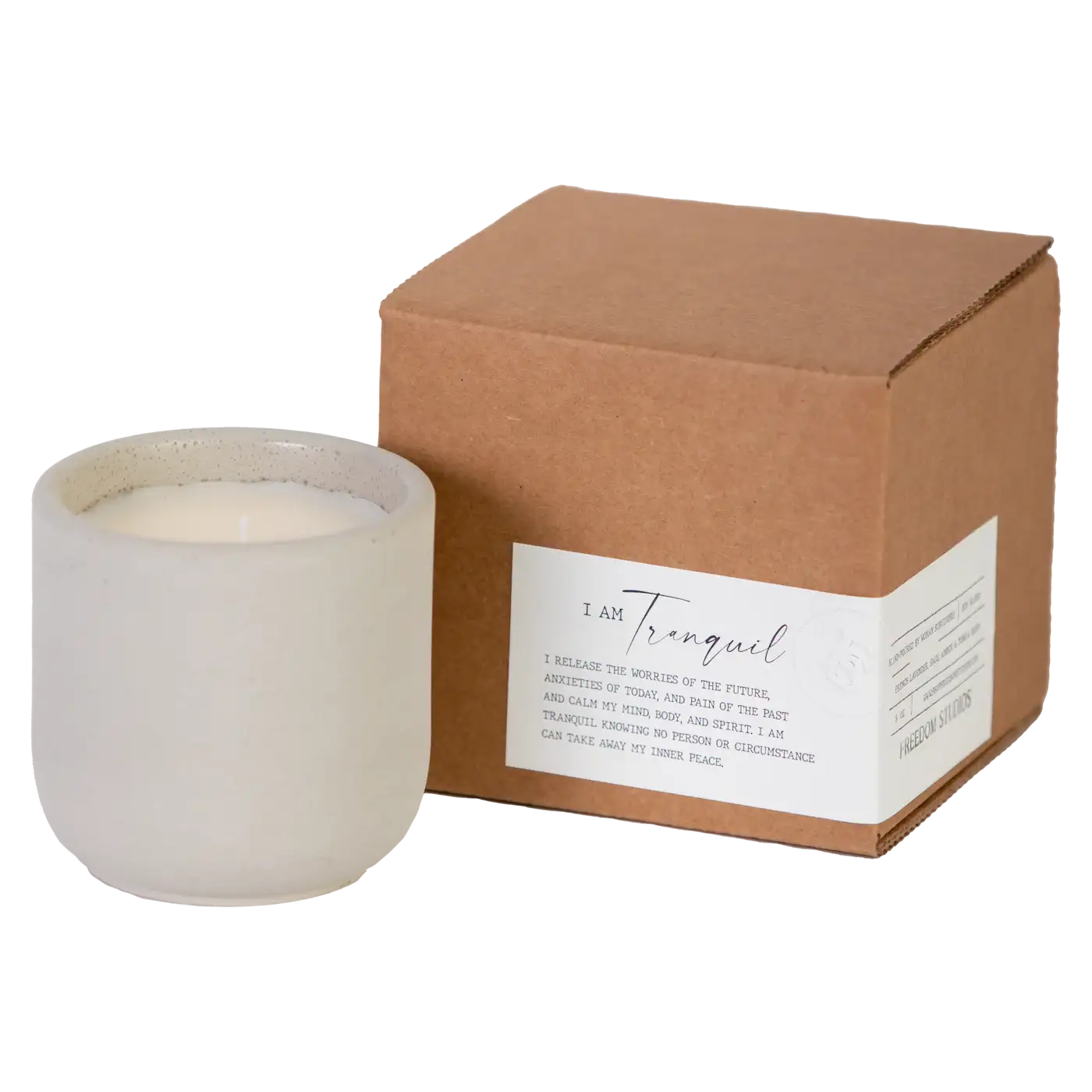 I AM Tranquil 8 oz Concrete Candle