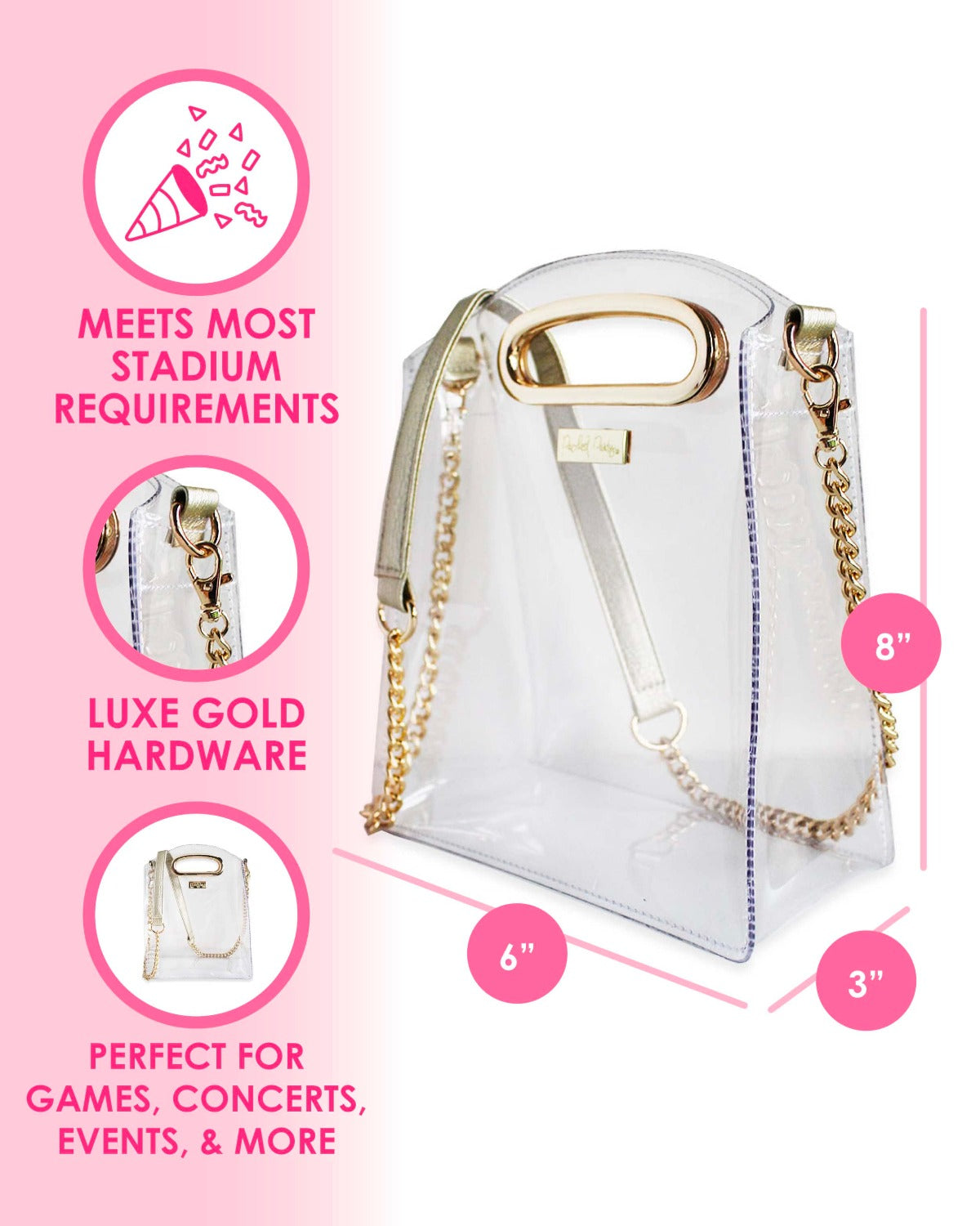 Confetti Everything Pouch & Stadium Bag Set