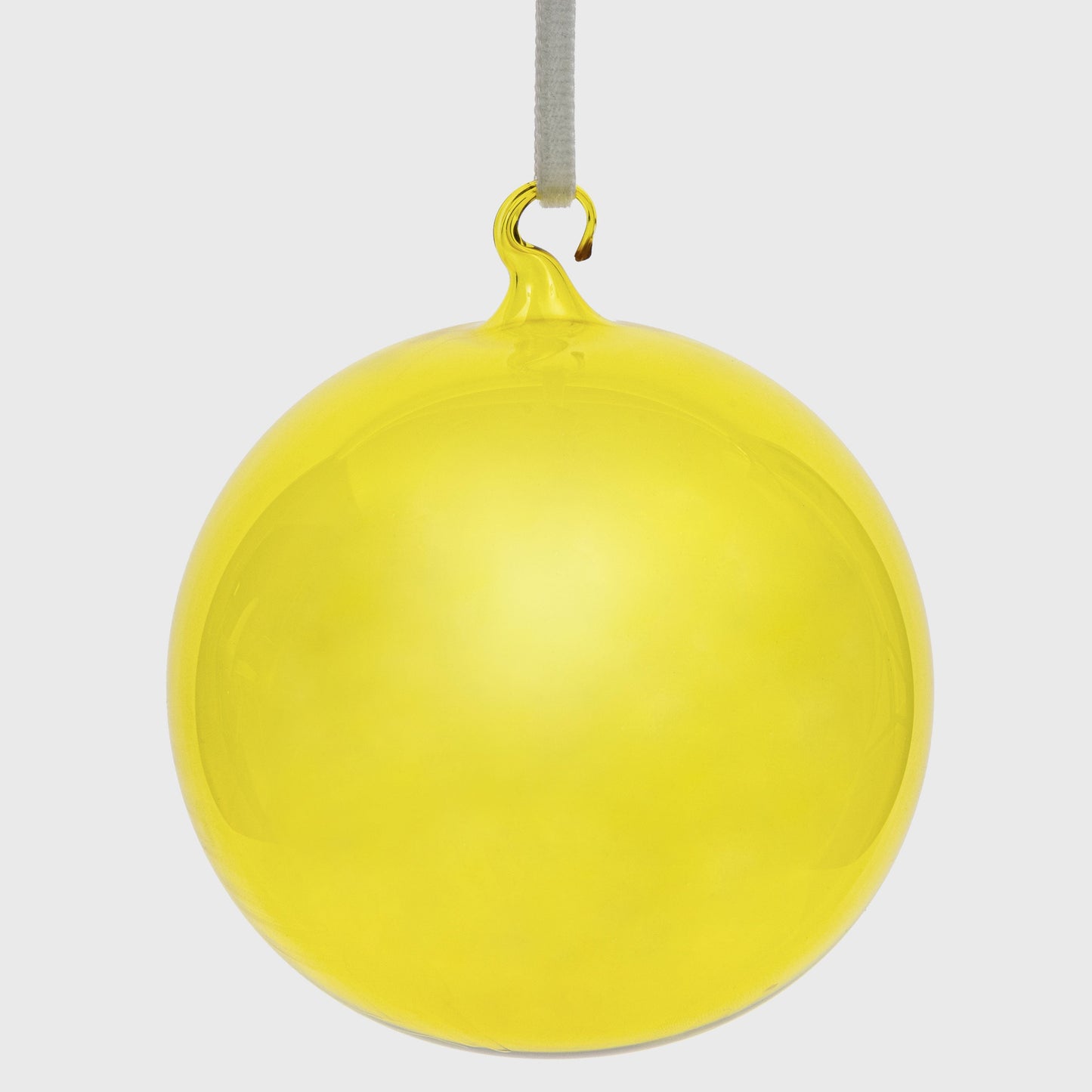 Glass bubble balls, citrine, set of three