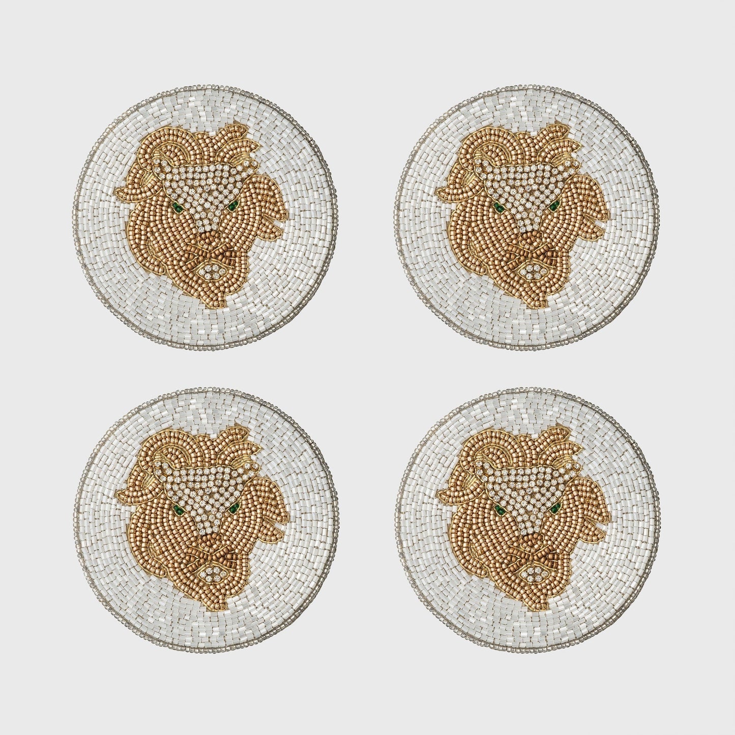 Leo coasters, set of four
