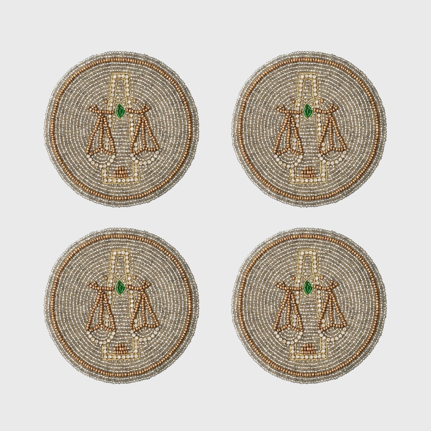 Libra coasters, set of four