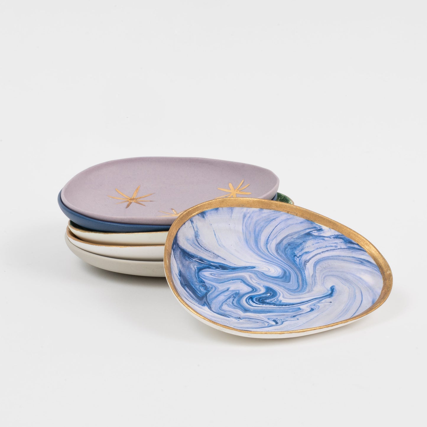 Star porcelain ring dish, lilac