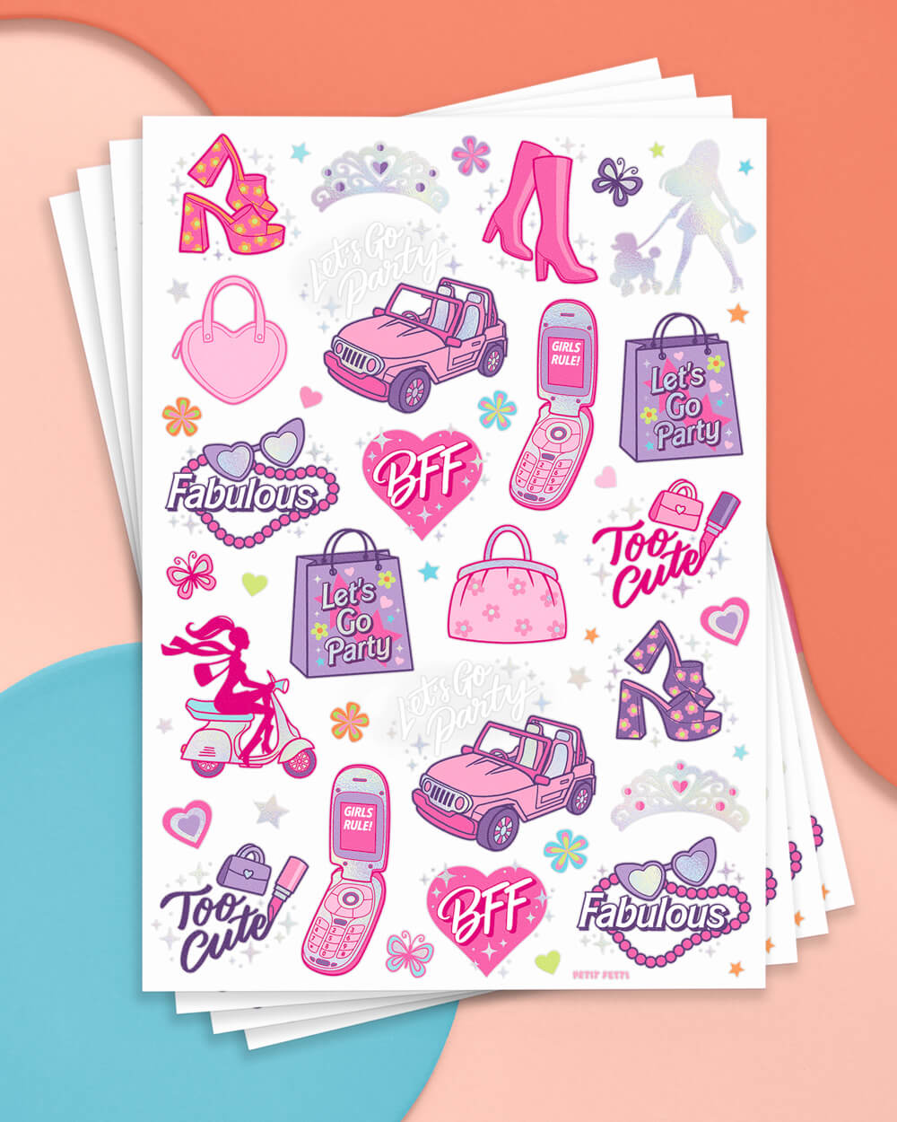 Let's Go Party Tattoo - 84 temporary tattoos