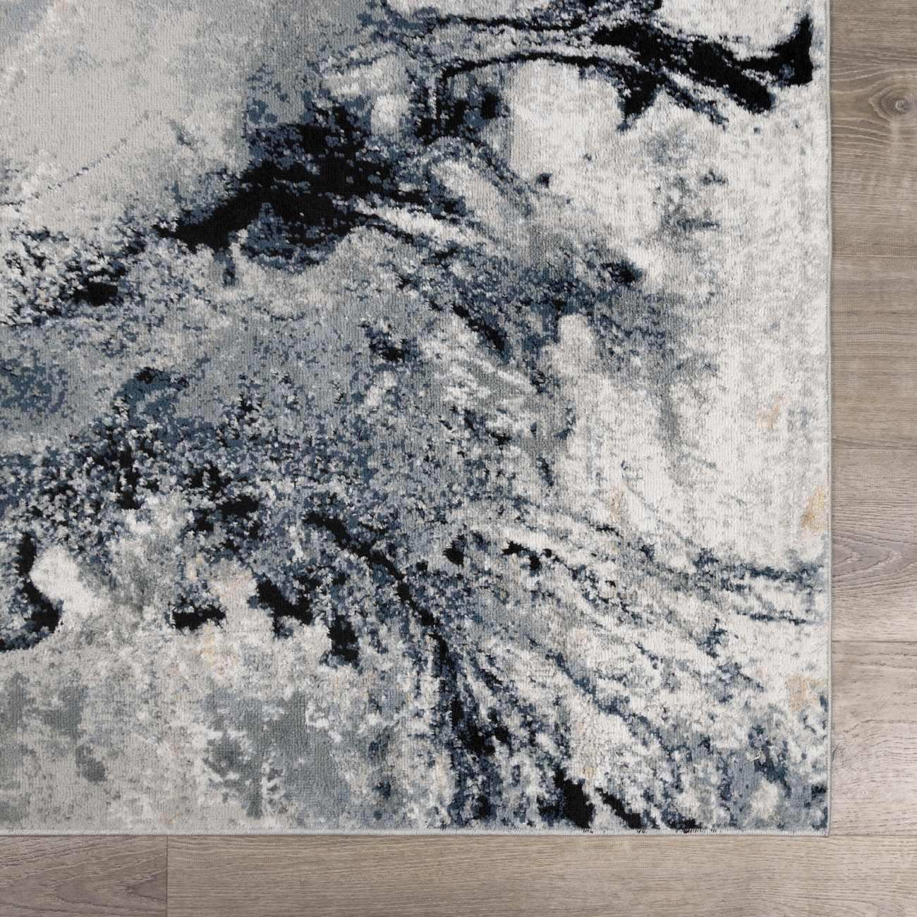 Kirkland Dark Blue Marble Rug