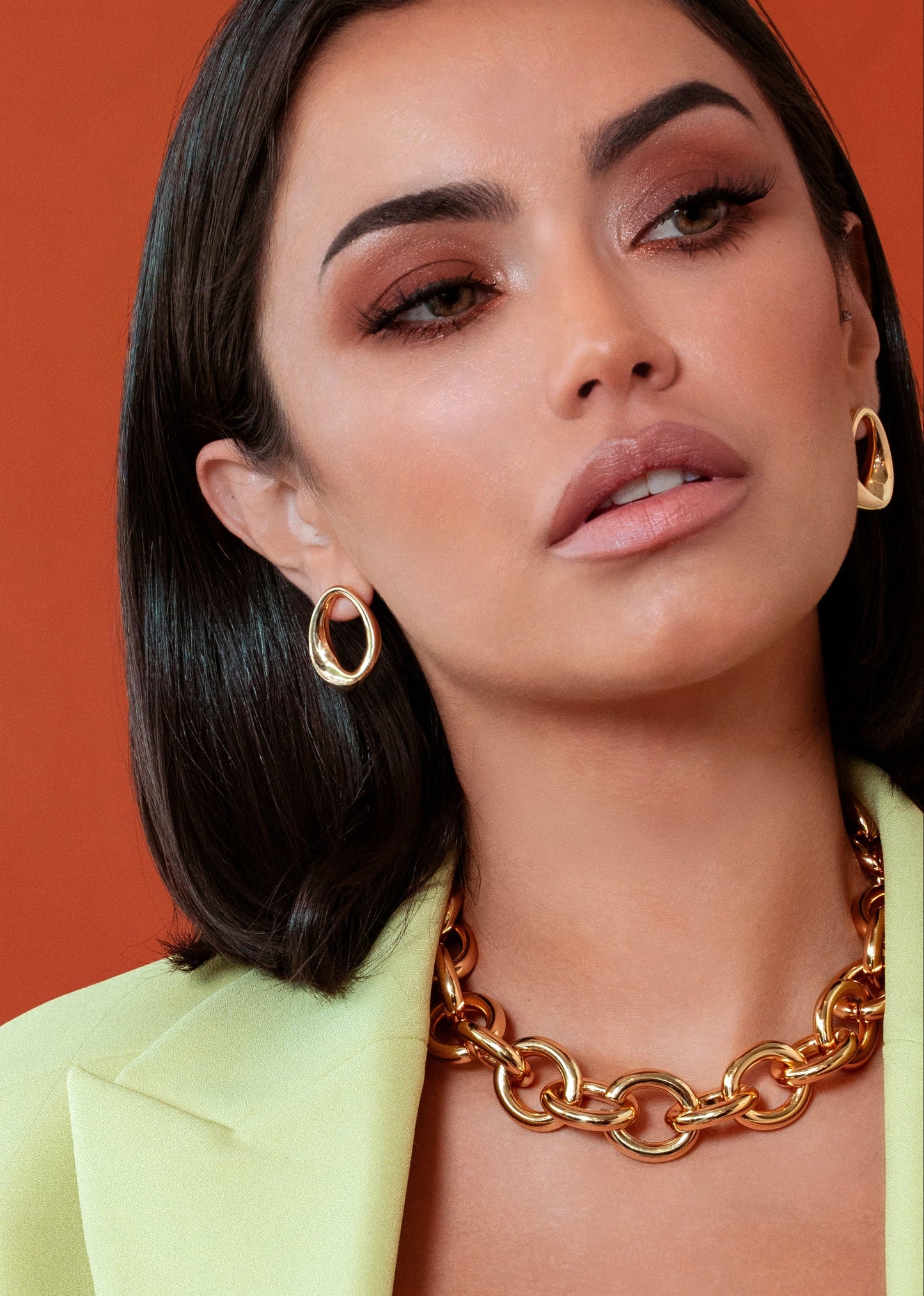 Kate Abstract Oval Drop Earrings