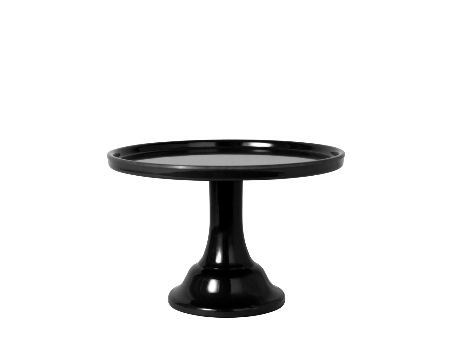 Ink Black Melamine Cake Stand-Small