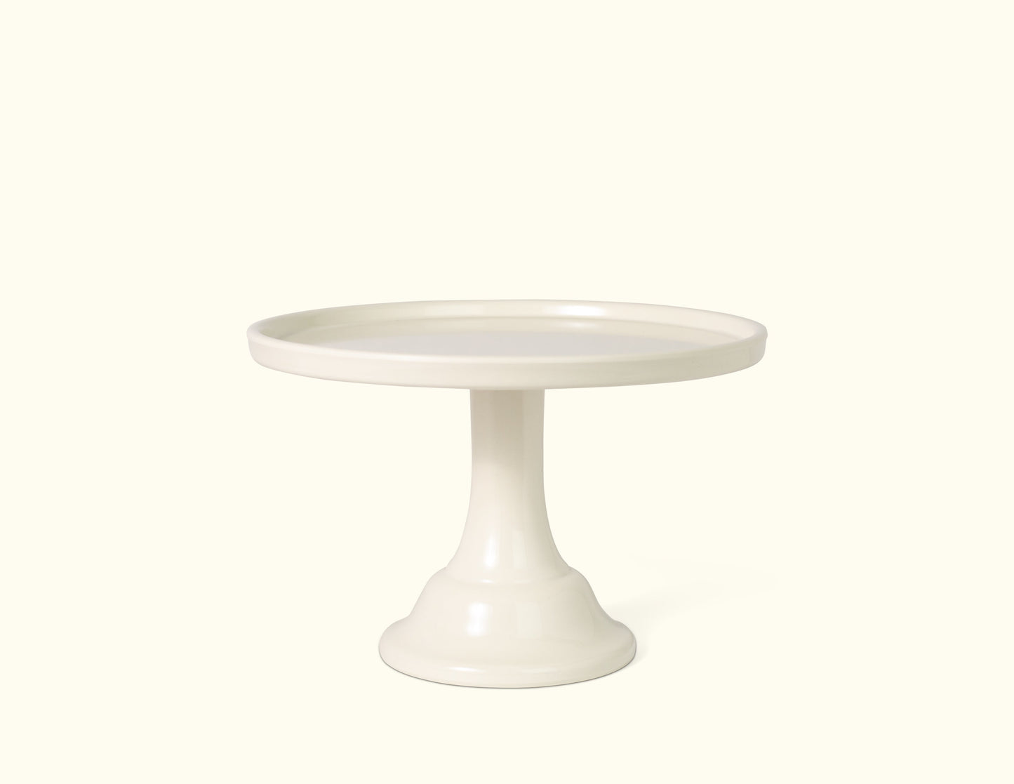Linen White Melamine Cake Stand-Small