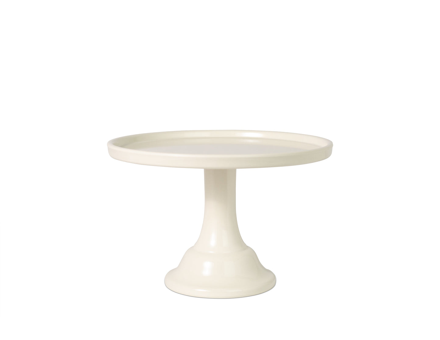 Linen White Melamine Cake Stand-Small