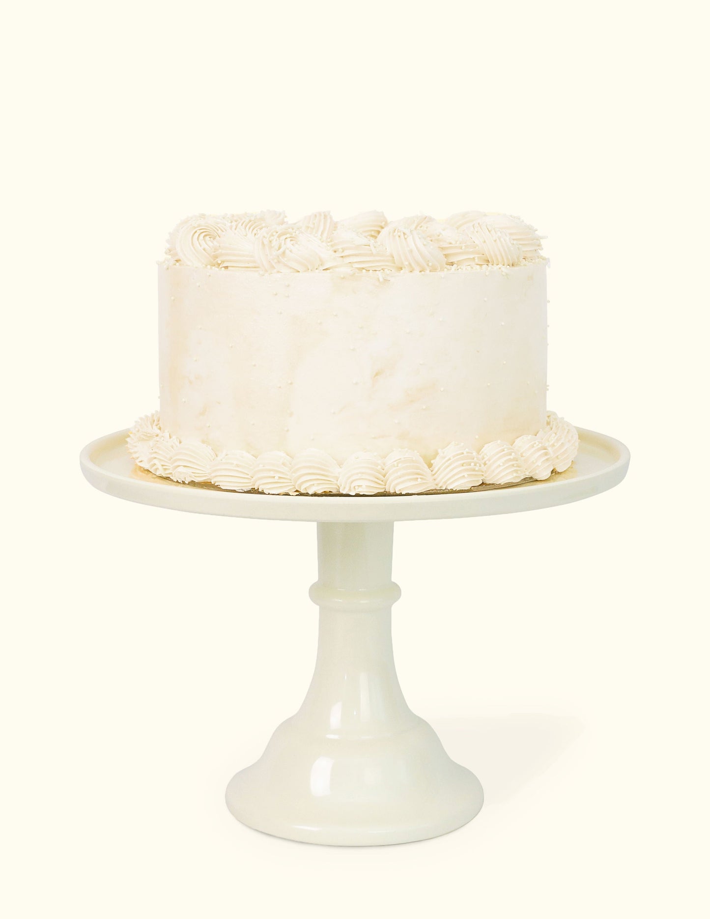 Linen White Melamine Cake Stand- Large