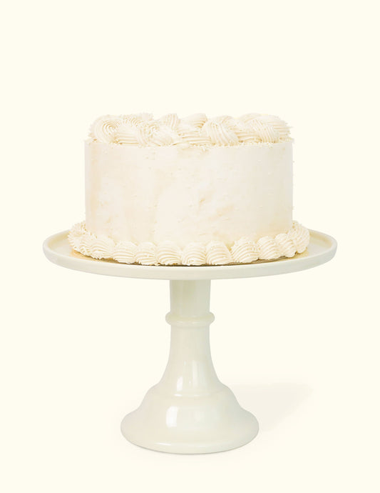 Linen White Melamine Cake Stand- Large