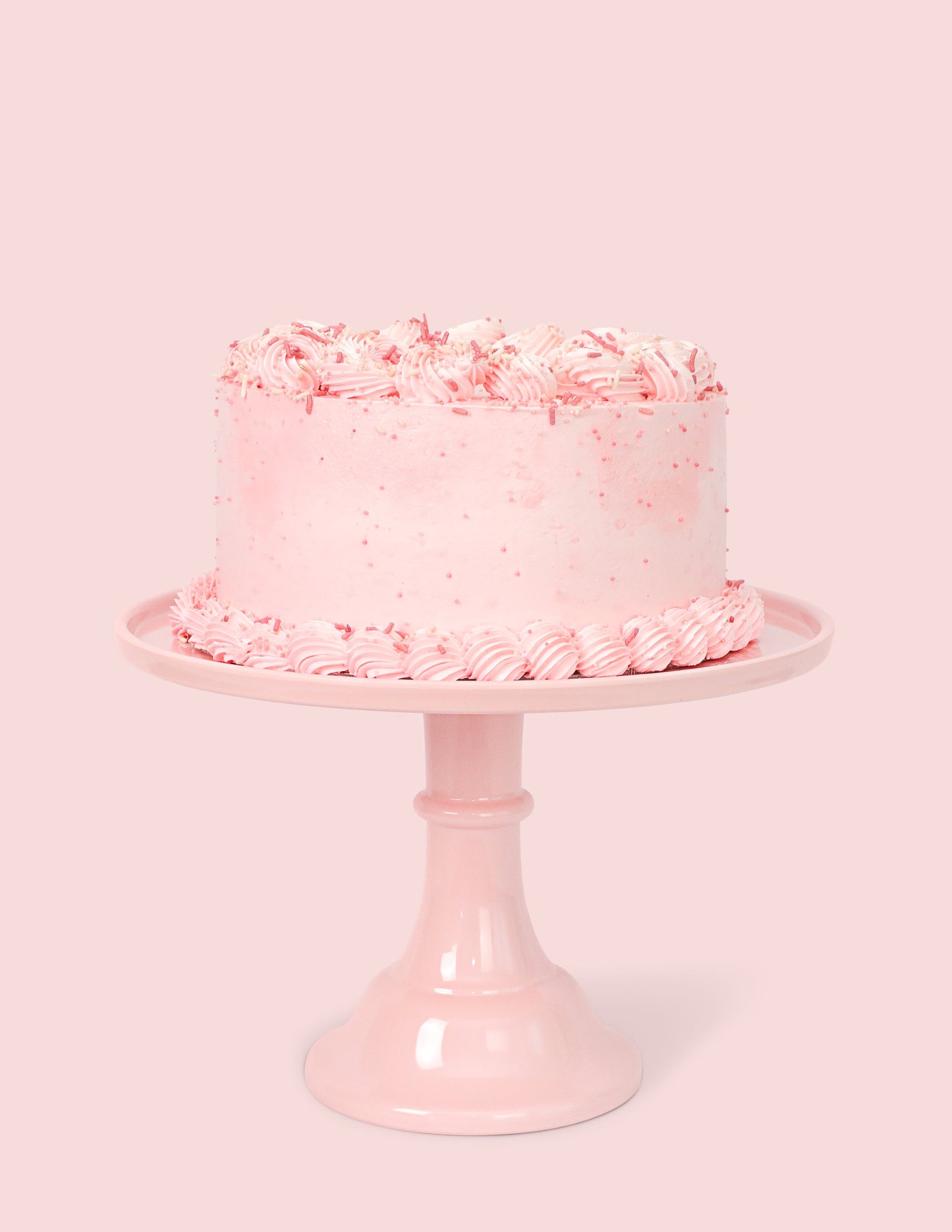 Peony Pink Melamine Cake Stand- Large