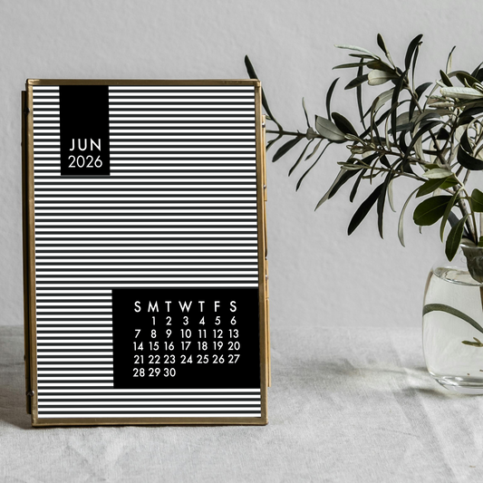 Mod Black 2026 Calendar