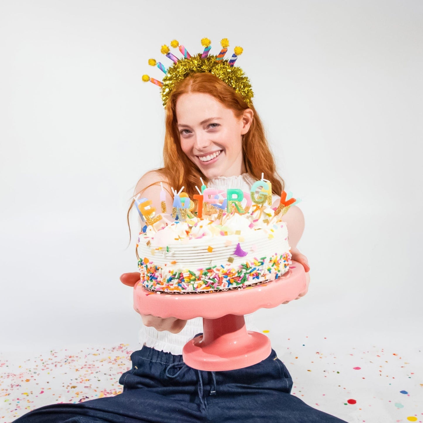 Big Birthday Energy Glitter Birthday Candle Set