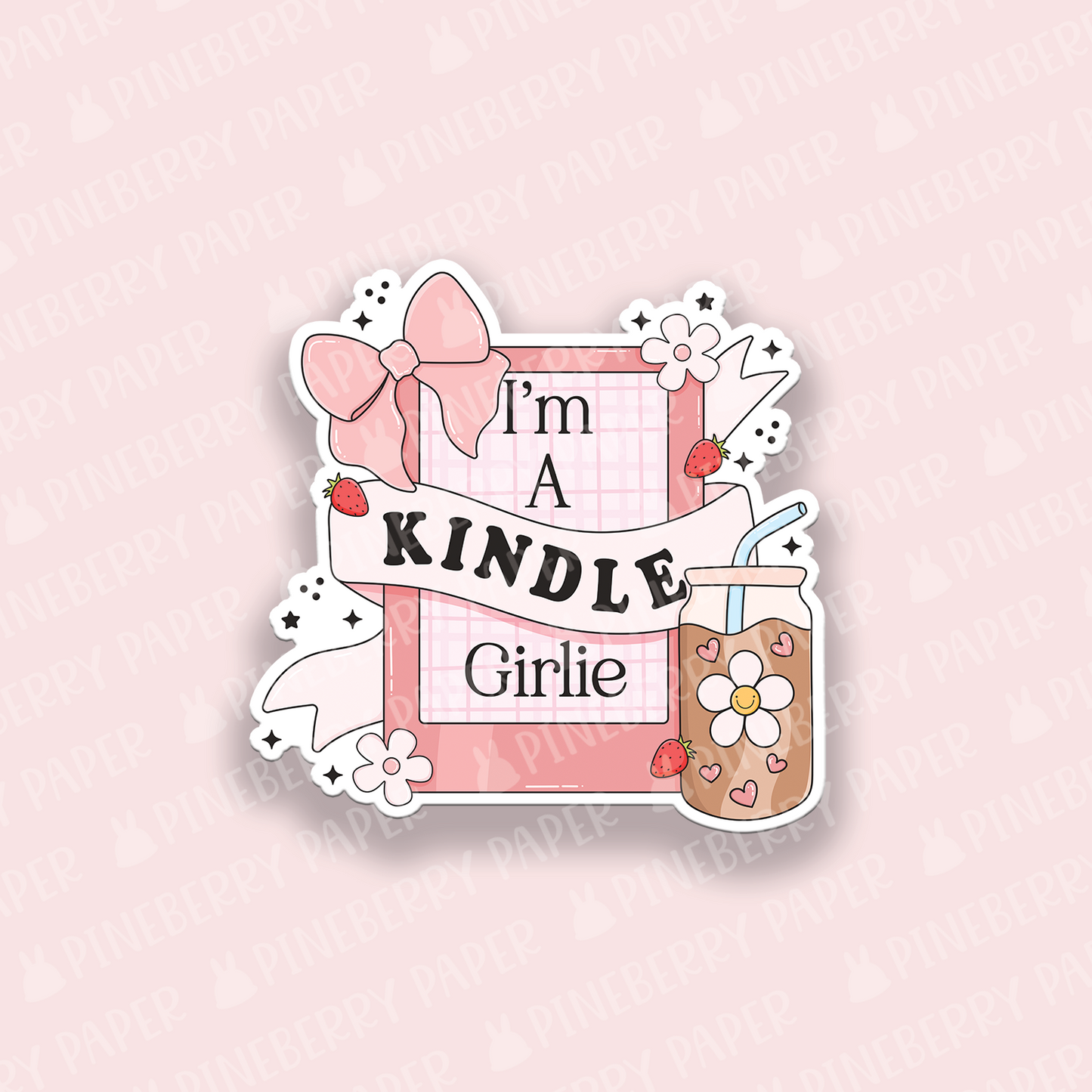 Kindle Girly Vinyl Sticker