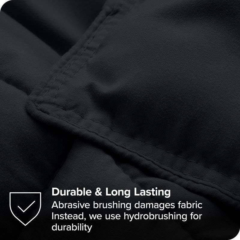 King/Cal King size Luxuriously Soft Down Alternative Comforter Set in Black