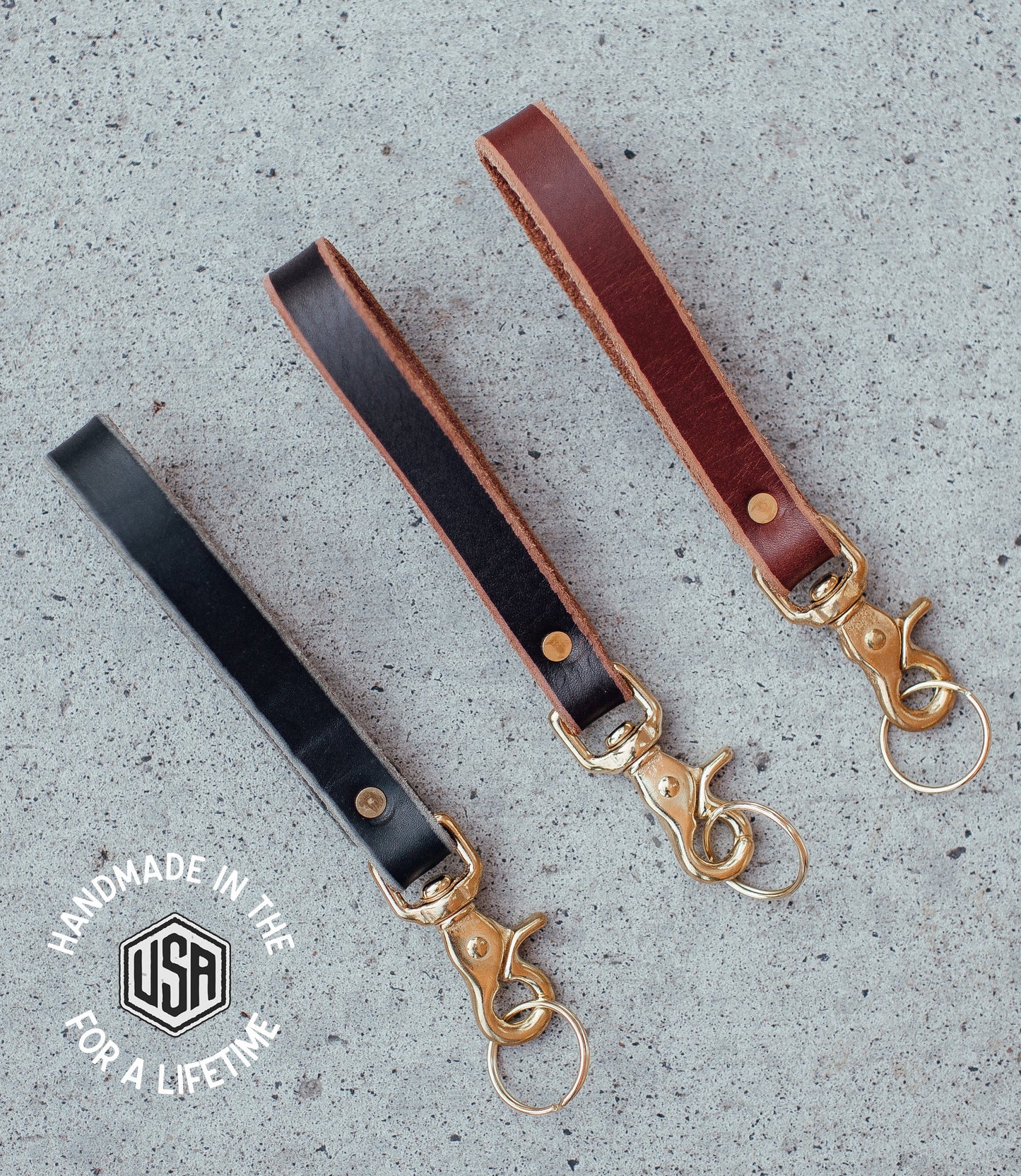 Leather Key Clip Loop - USA Made
