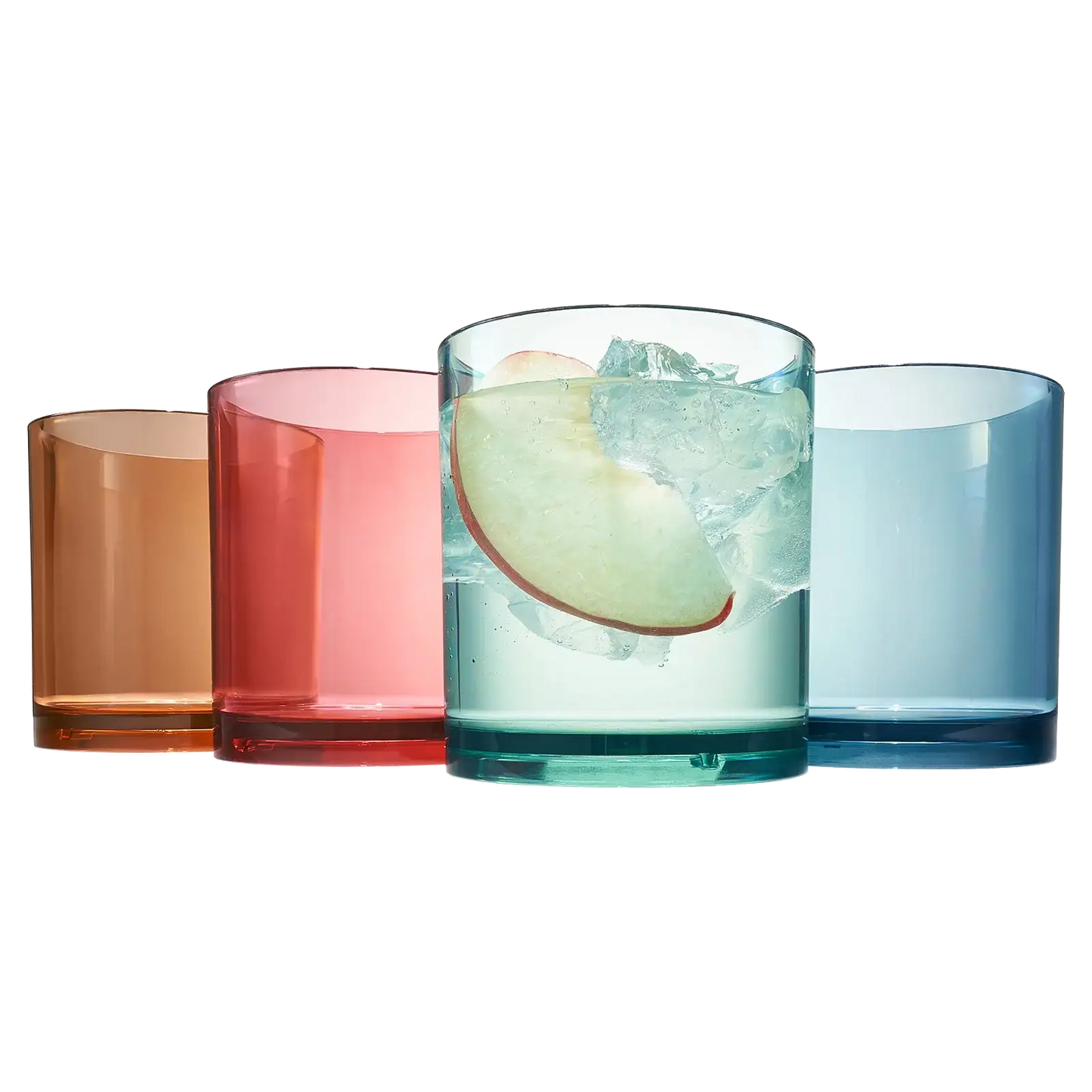 Eze Acrylic Lowball Whiskey Glassware, Set of 4