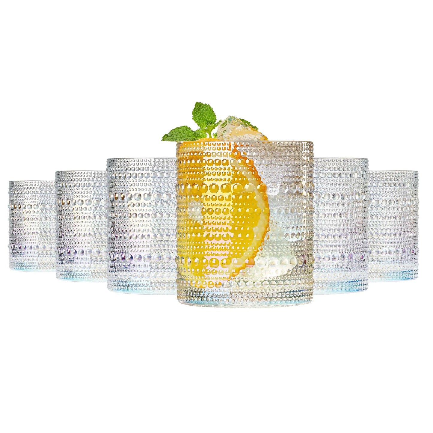 Classica Hobnail Lowball Glassware, Set of 6
