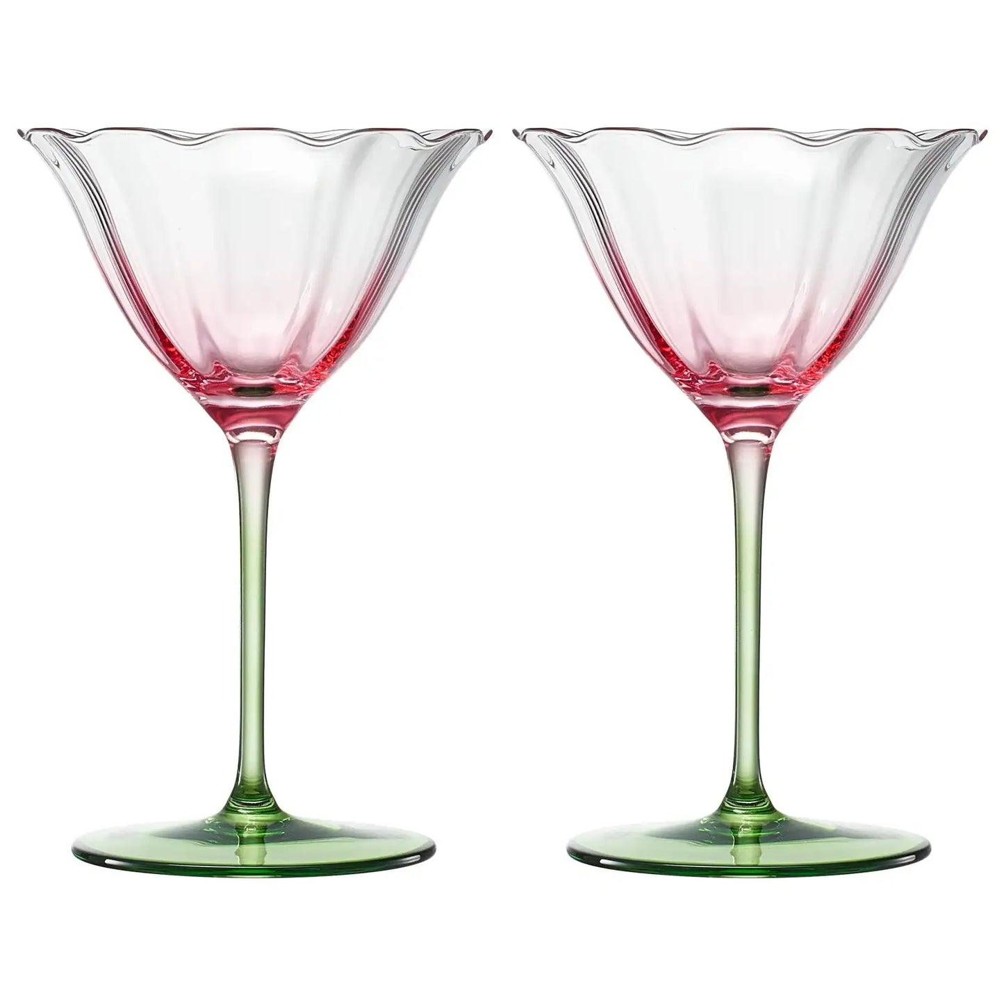 Fiore Champagne Coupe Cocktail Glassware, Set of 2