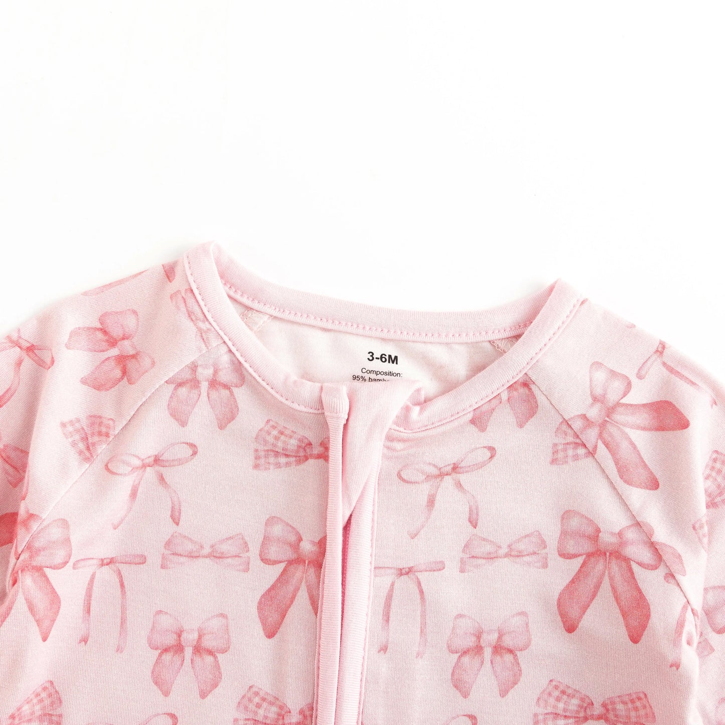 Pink Bows (Convertible Zip Footies)