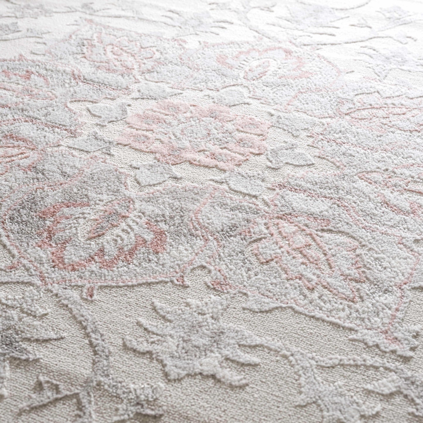 Calum Pink & Gray Area Rug