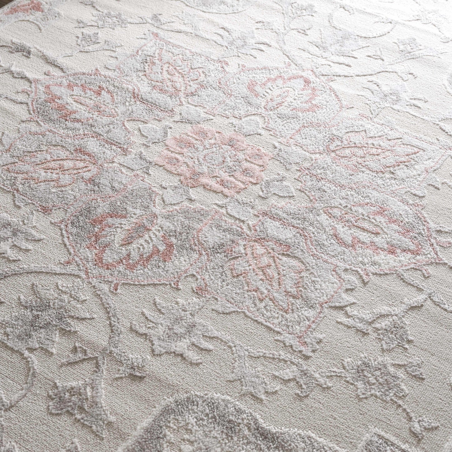 Calum Pink & Gray Area Rug