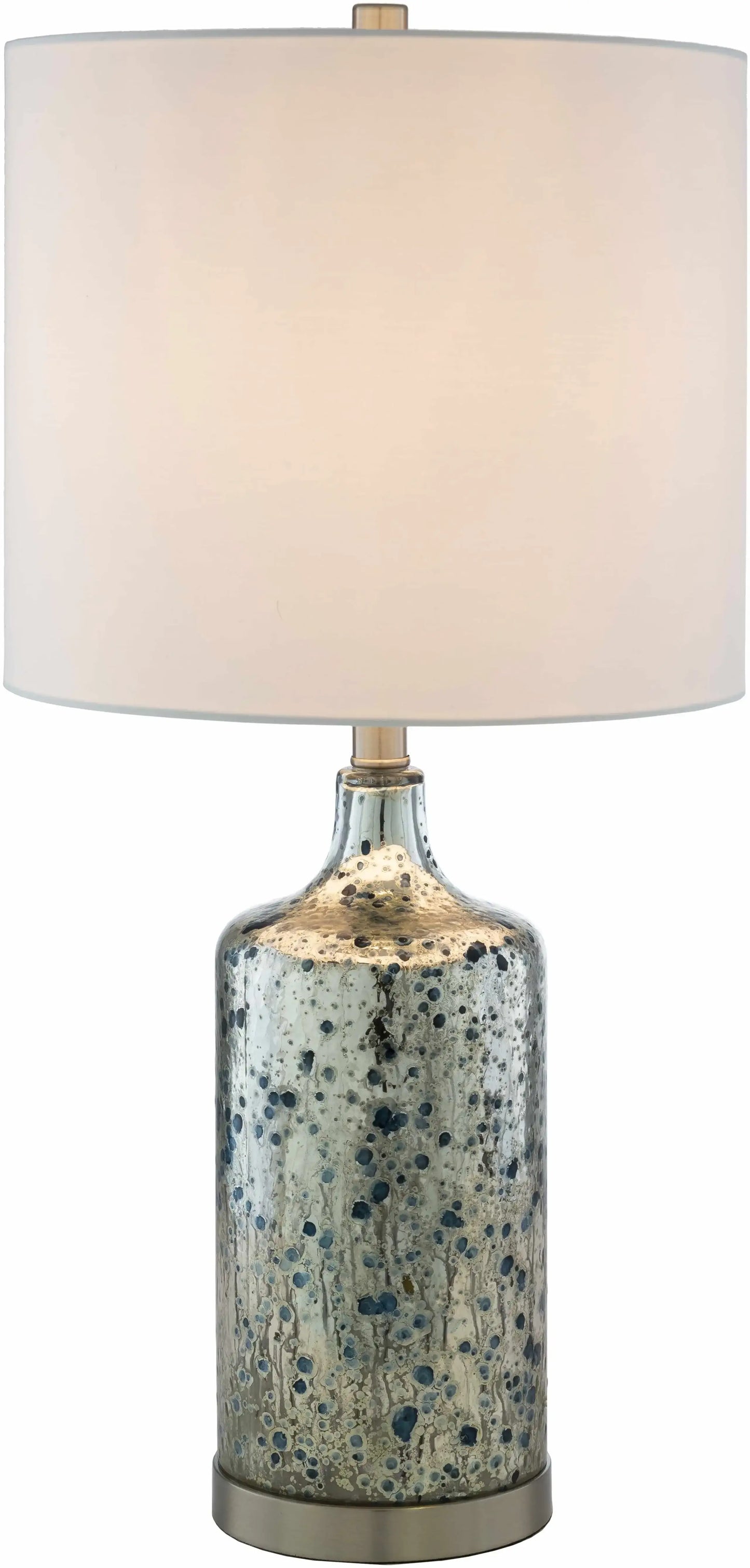 Lentner Ribbed White Ceramic Table Lamp