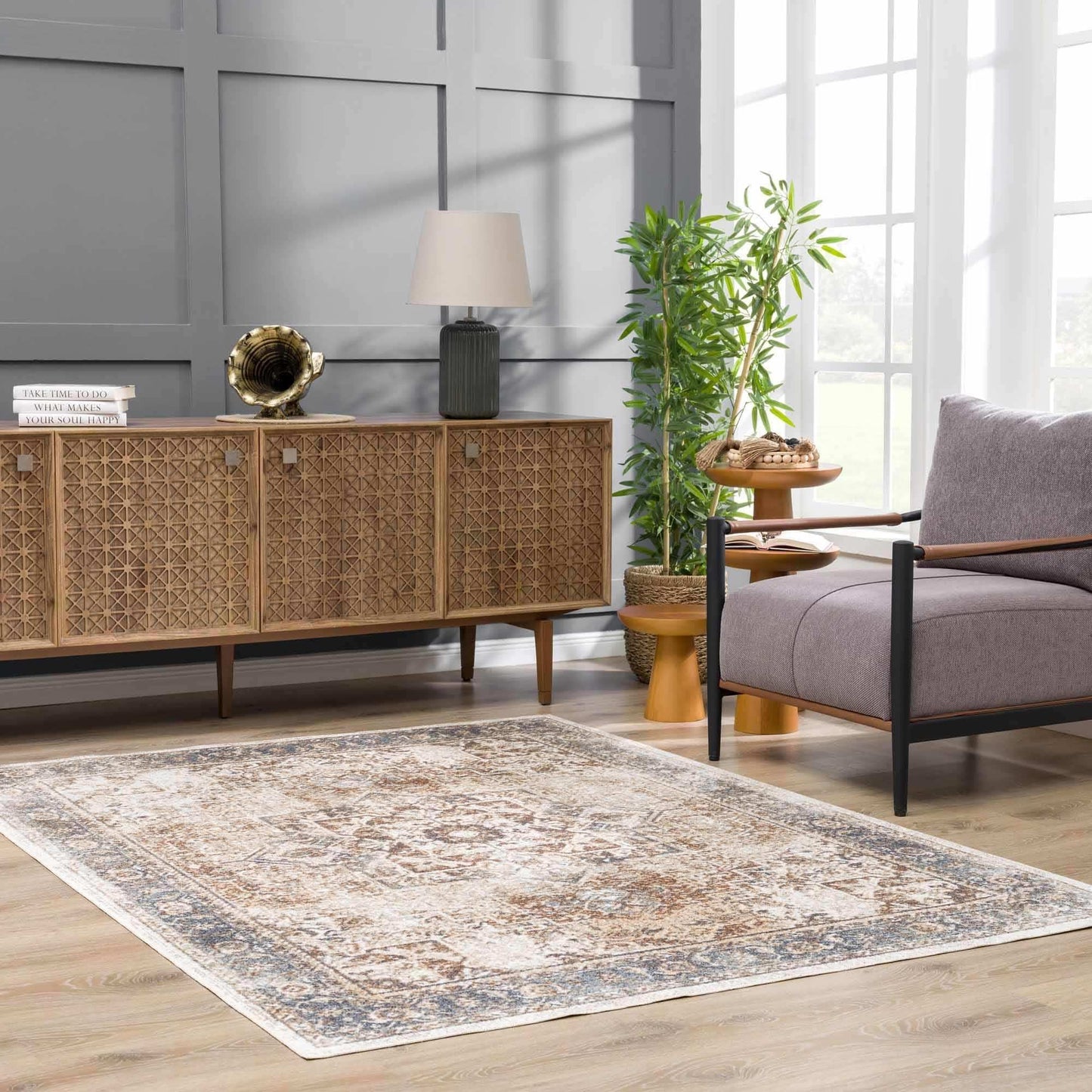 Heritage Style Flat Pile Washable Rug