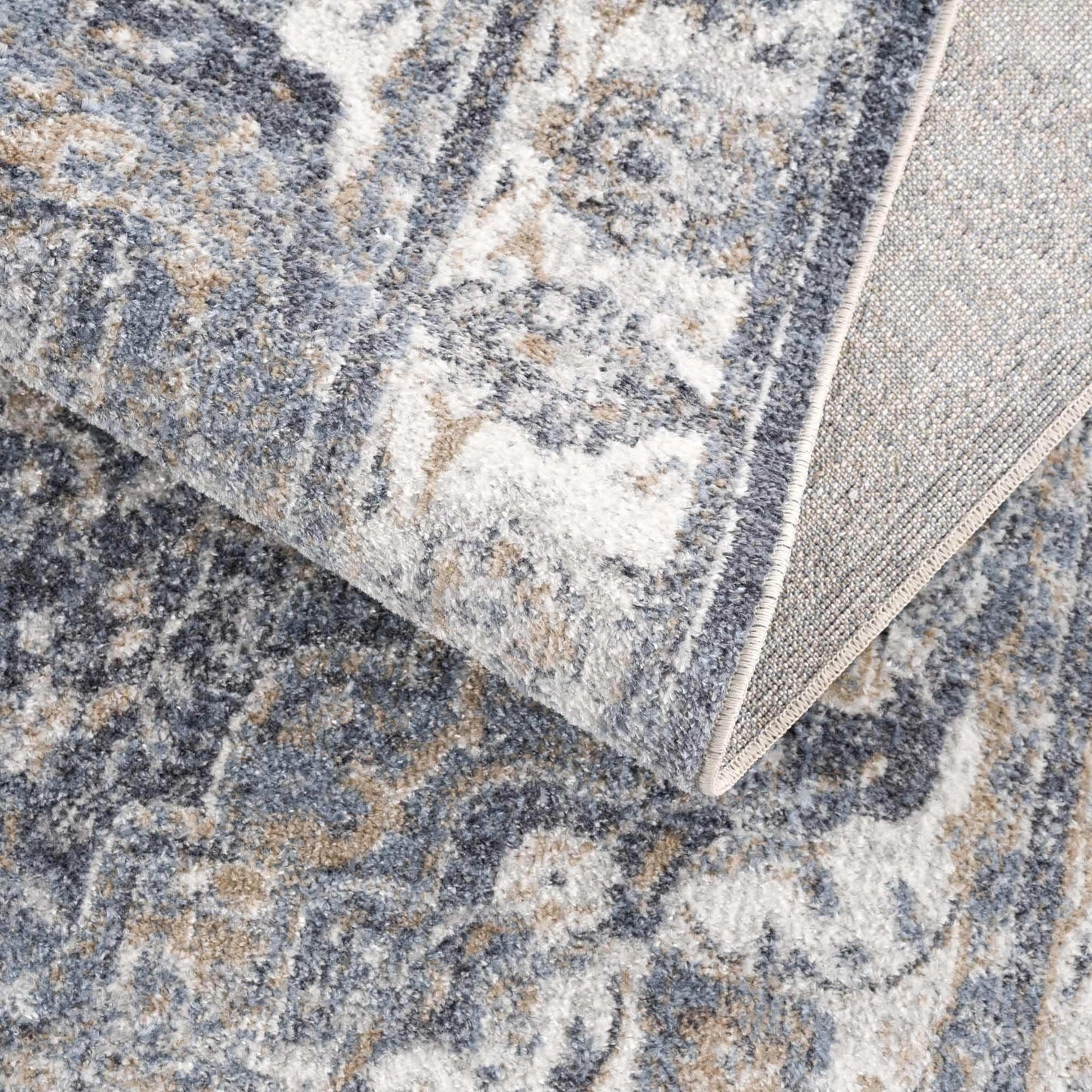 Aurum Blue Washable Area Rug