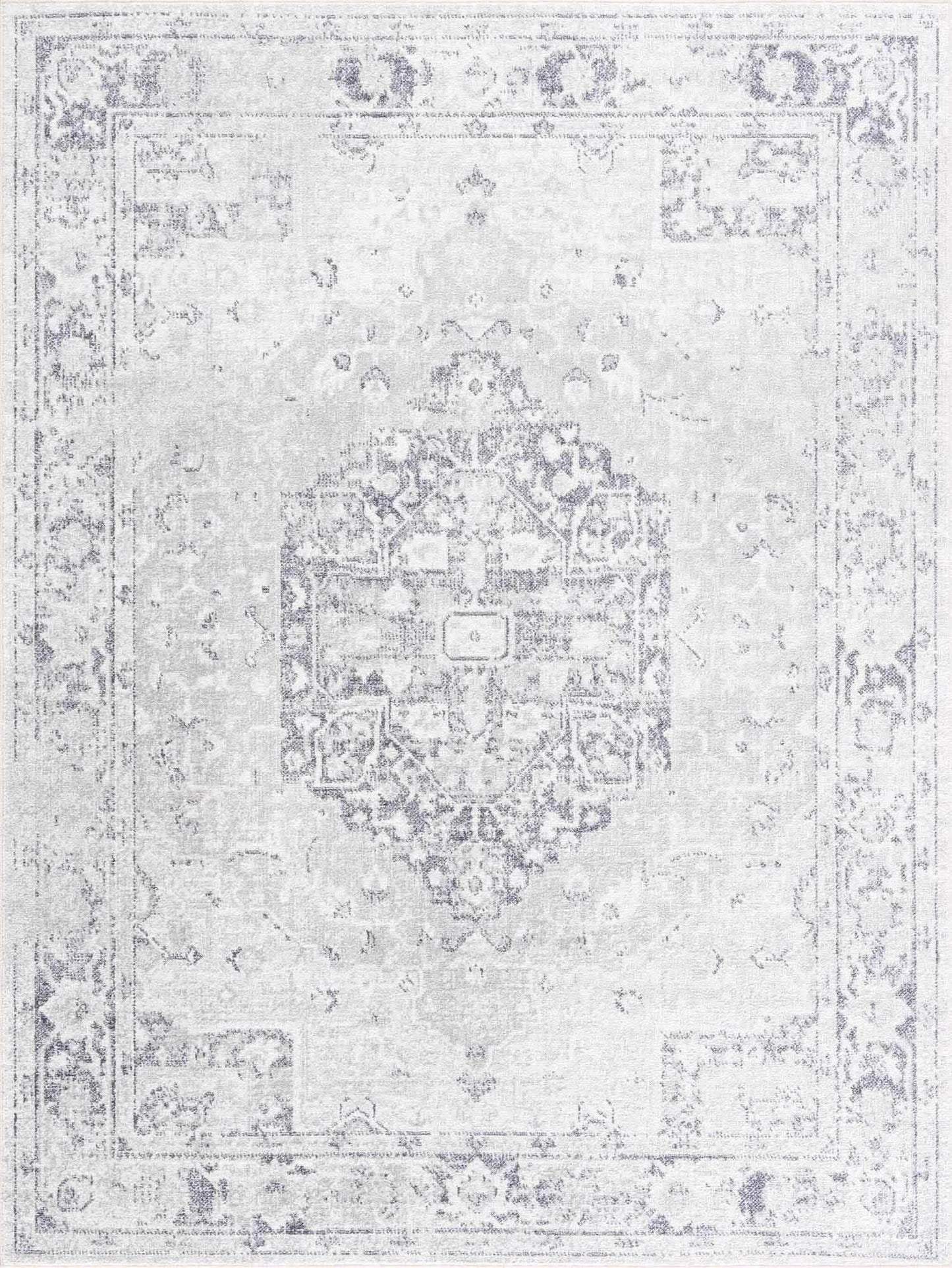 Akram Antrasit Flat Pile Washable Rug