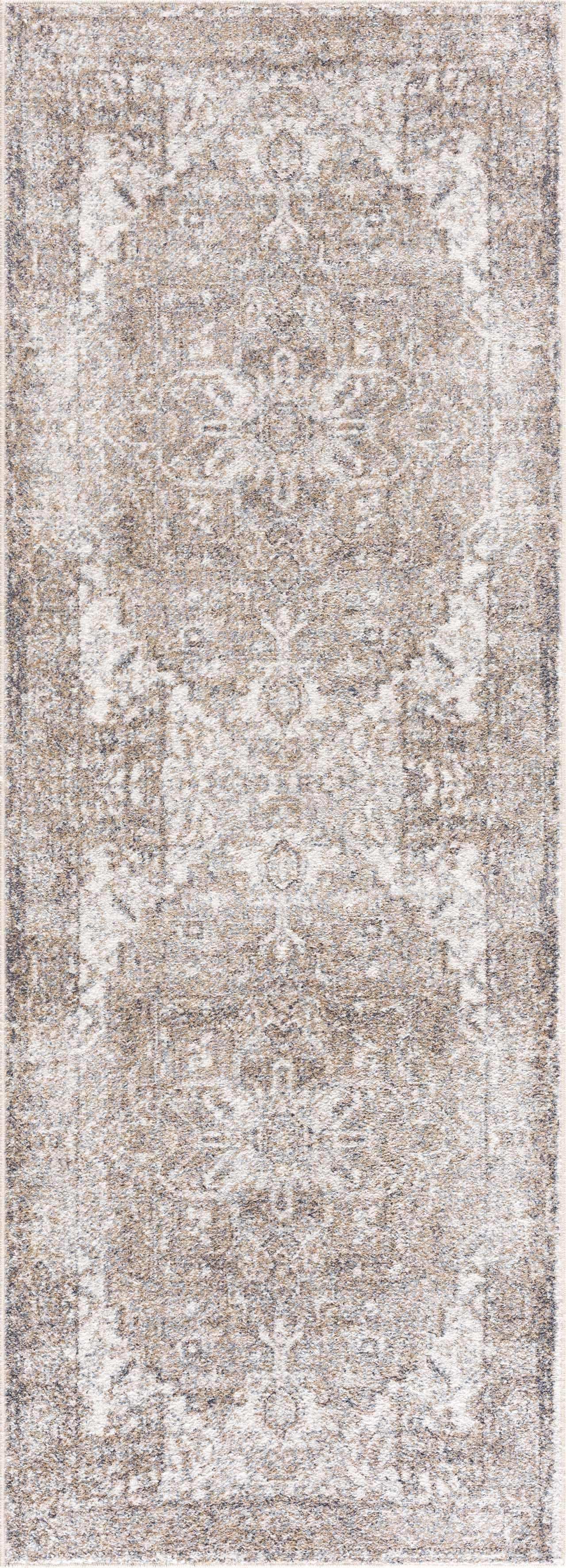 Blue Brown Hera Washable area rug