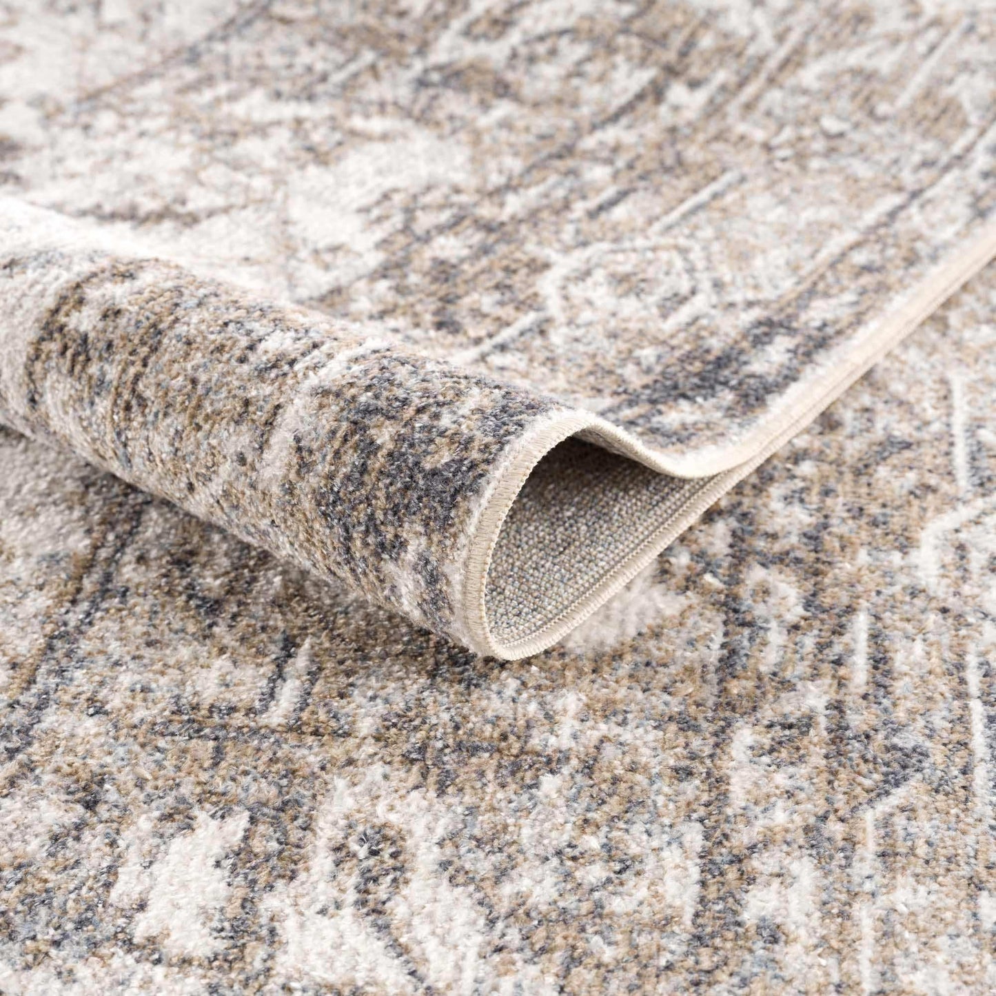 Blue Brown Hera Washable area rug