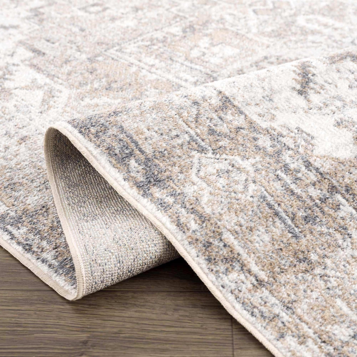 Blue Brown Hera Washable area rug