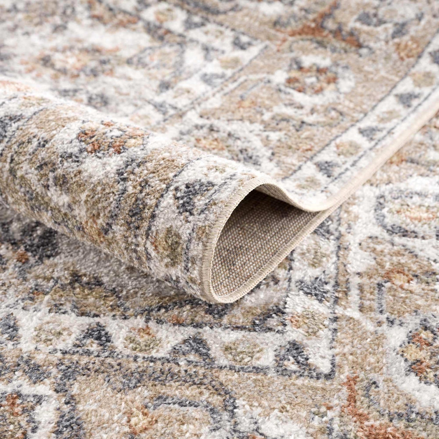 Beige Hiti Washable area rug