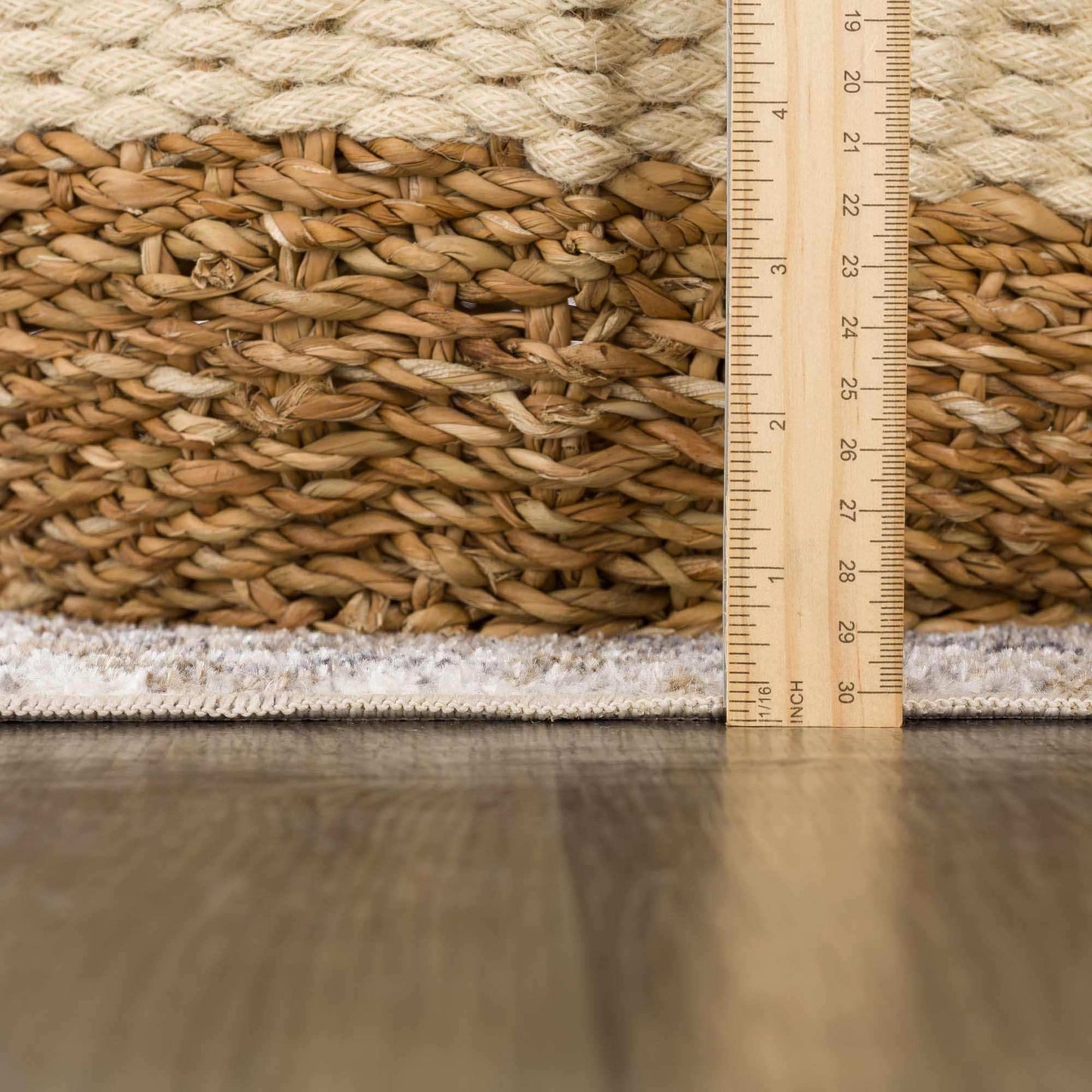 Beige Hiti Washable area rug