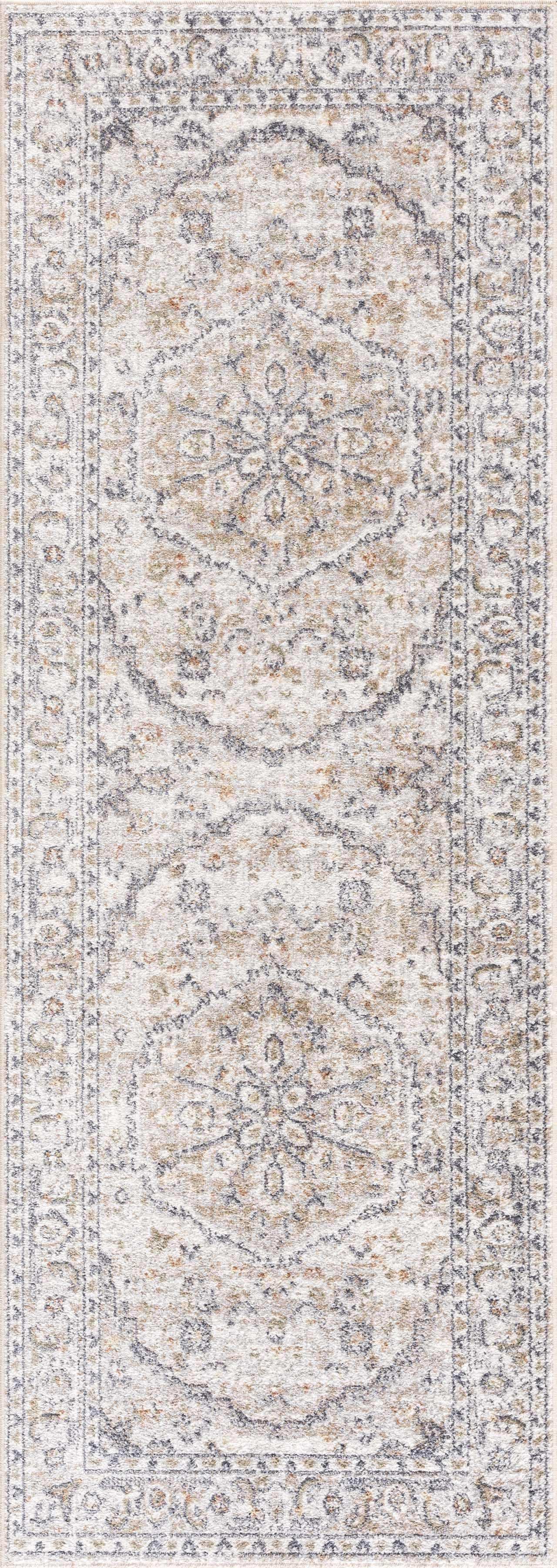 Hiti Cream Flat Pile Washable Rug