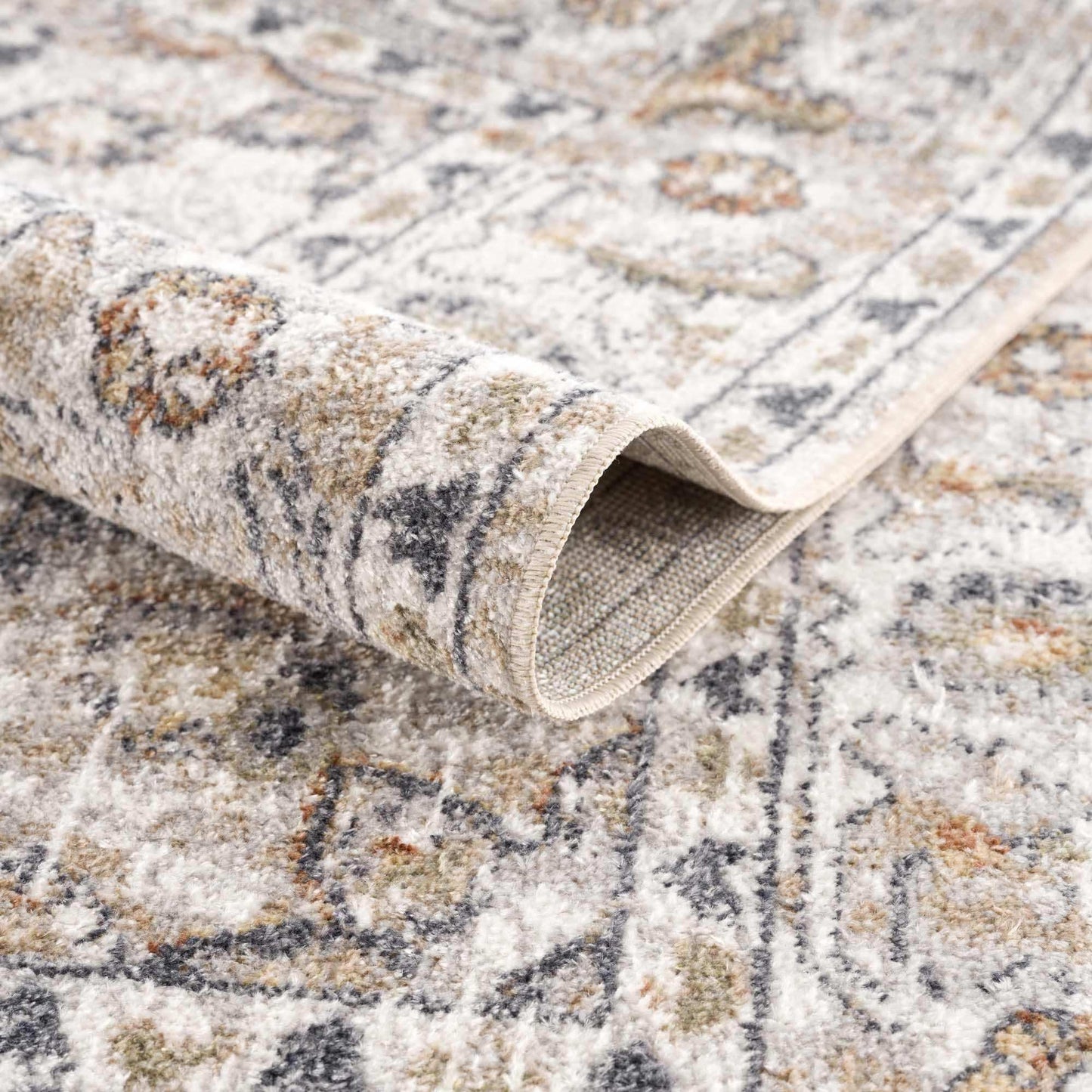Cream Hiti Washable area rug