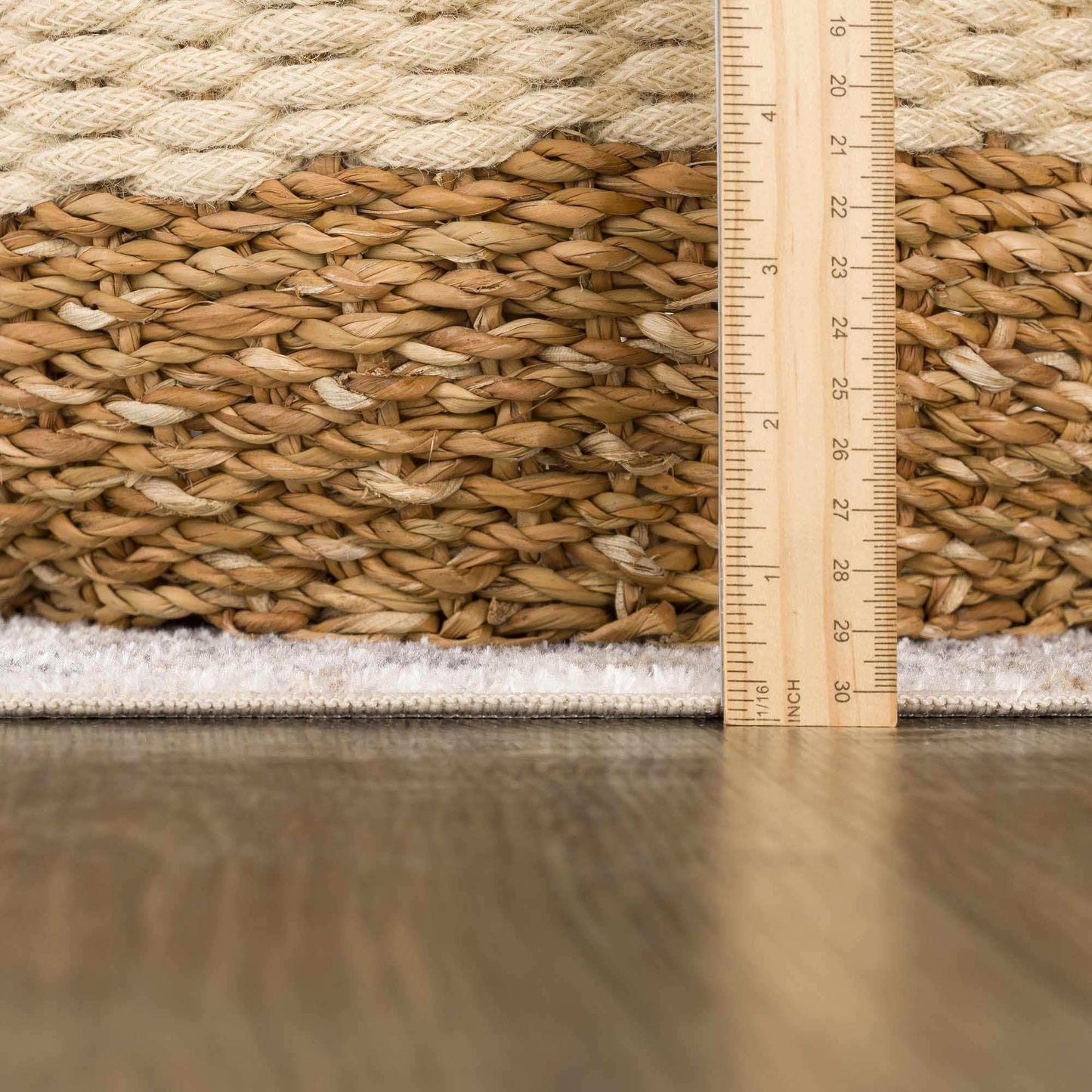 Hiti Cream Flat Pile Washable Rug