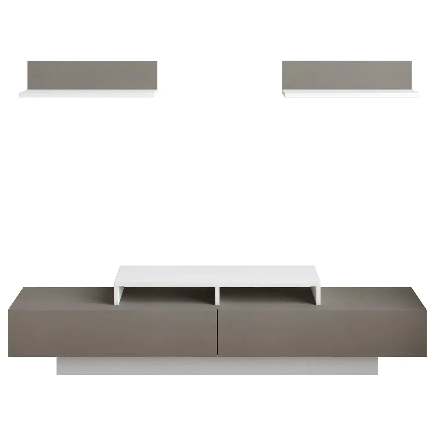 Lusi 71" Wide TV Stand for TVs up to 80" with 2 Wall Shelves