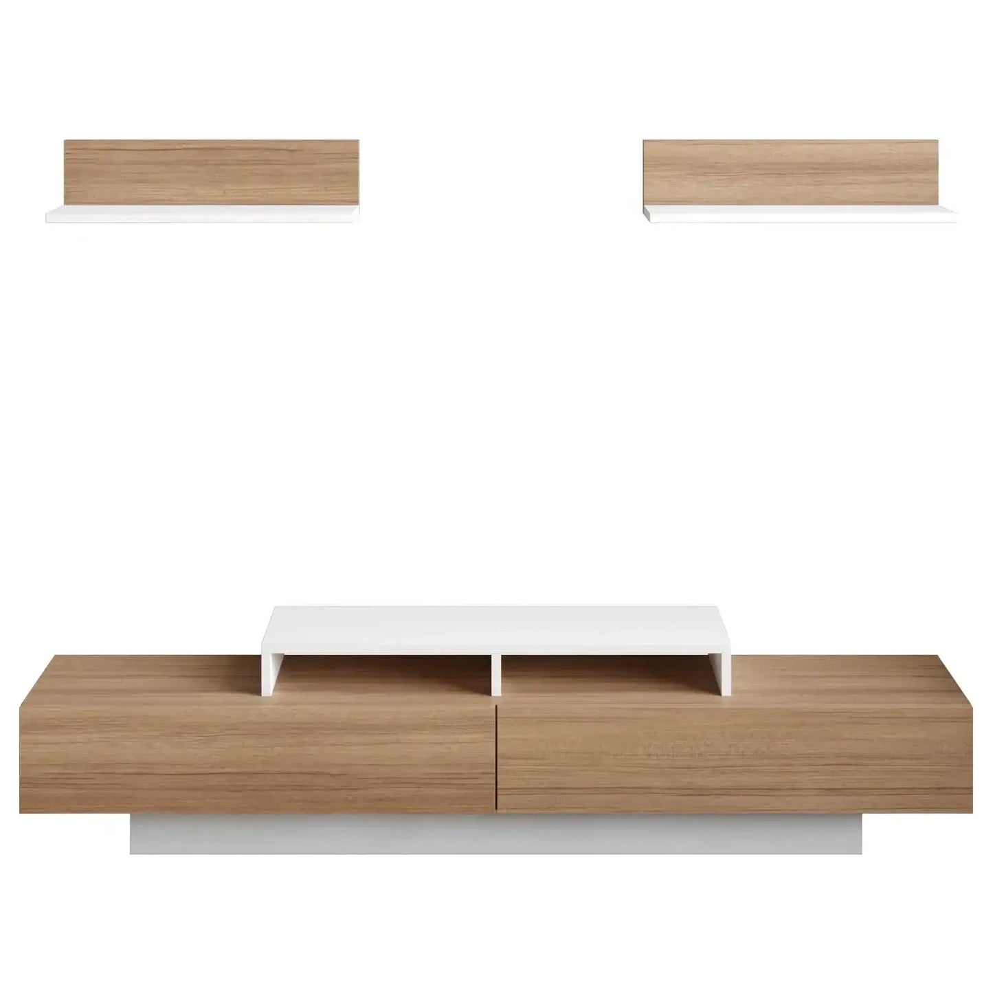 Lusi 71" Wide TV Stand for TVs up to 80" with 2 Wall Shelves