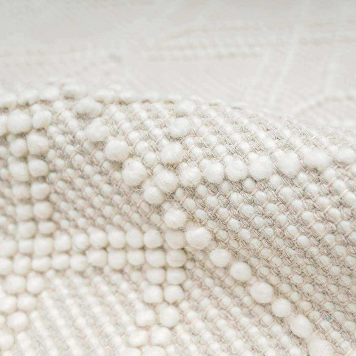 Ramsbury Beige Trellis Wool Rug